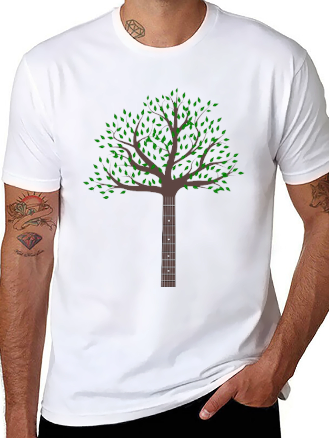 Guitar Tree Black Graphic Tee