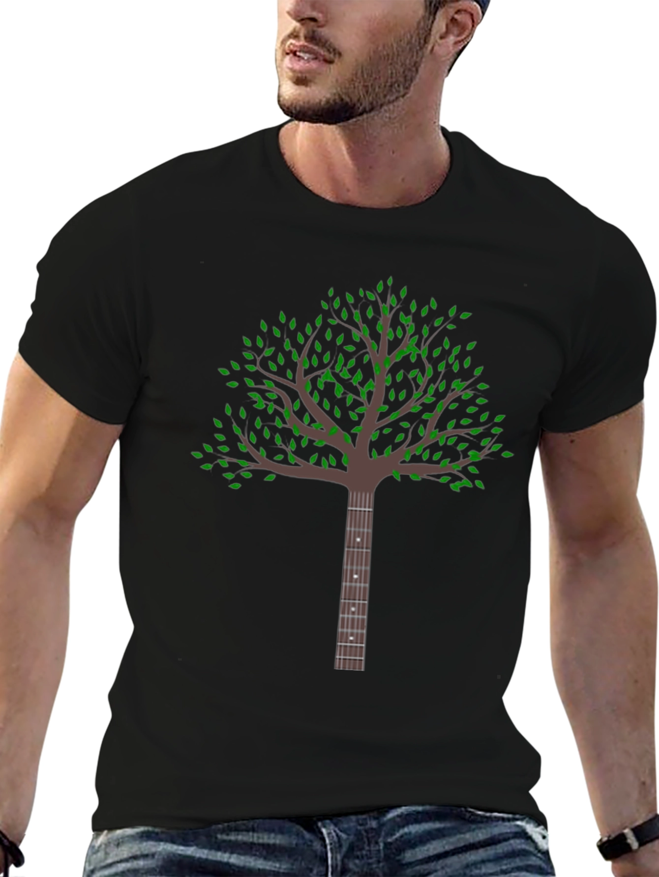 Guitar Tree Black Graphic Tee