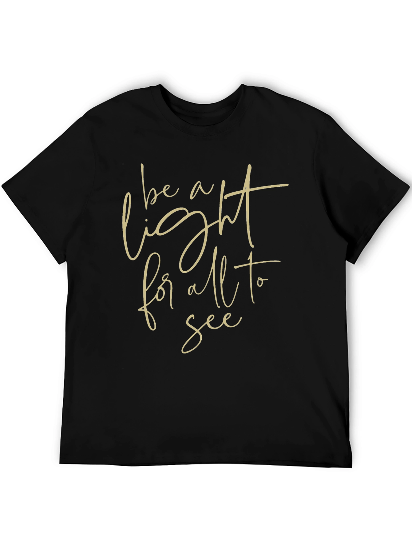 Be A Light Graphic Tee - Stylish Black T-Shirt