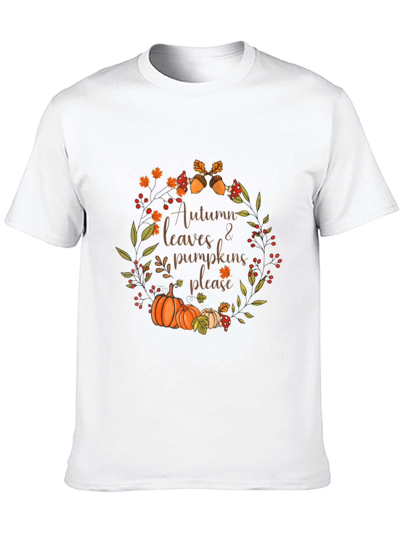 Autumn Leaves & Pumpkins T-Shirt