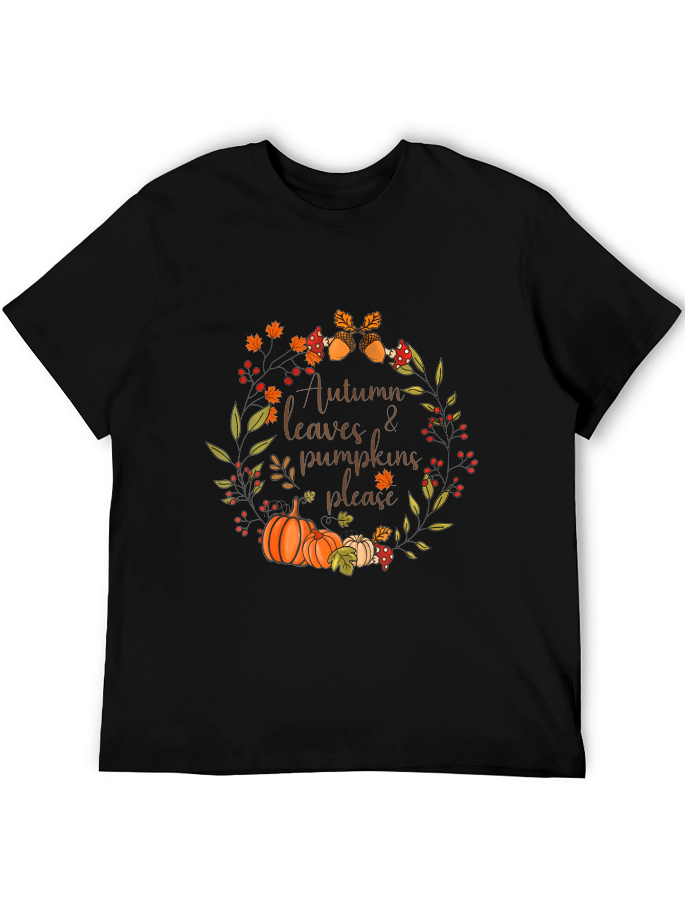 Autumn Leaves & Pumpkins T-Shirt