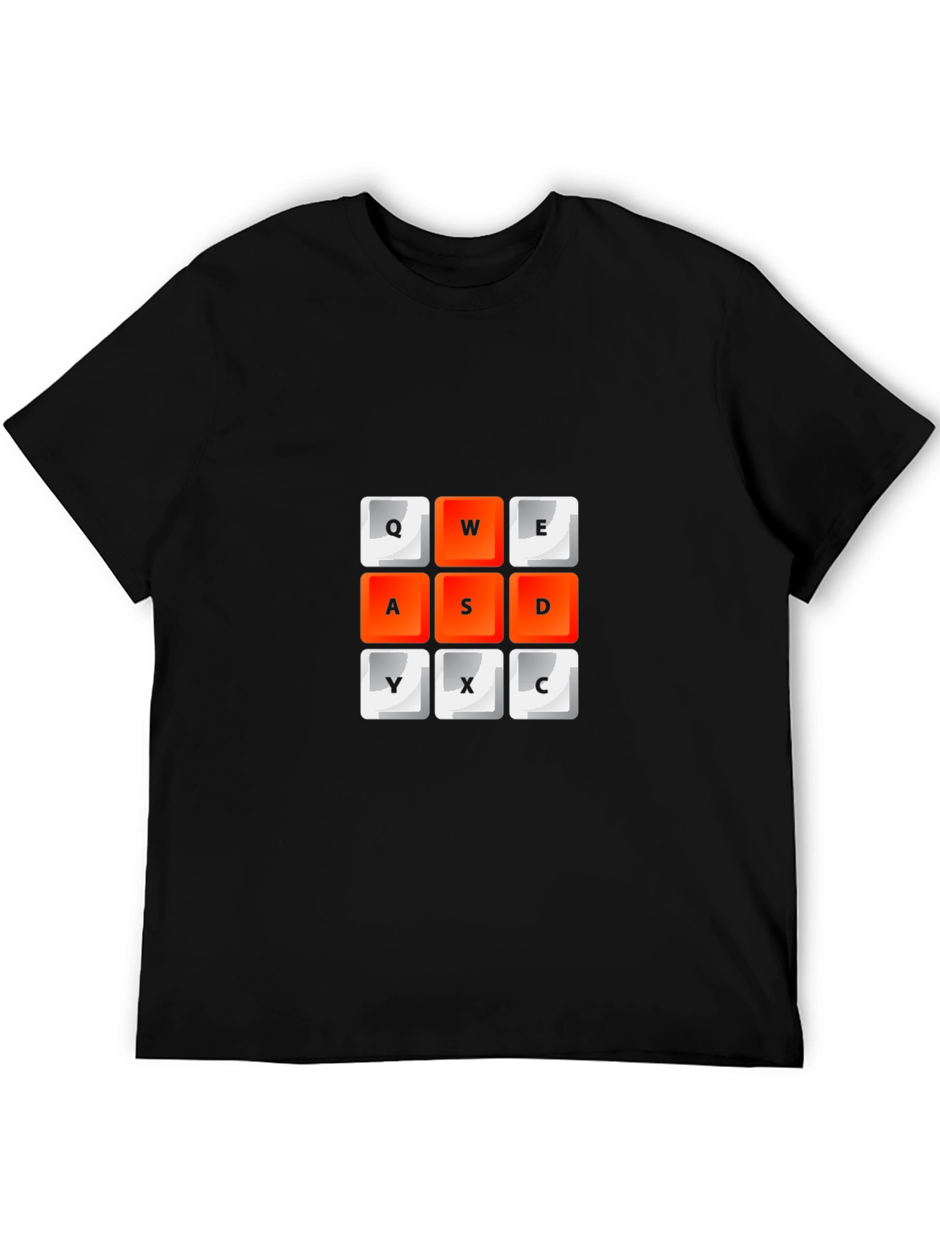 Gaming Keyboard T-Shirt - QWERTY ASD YXC