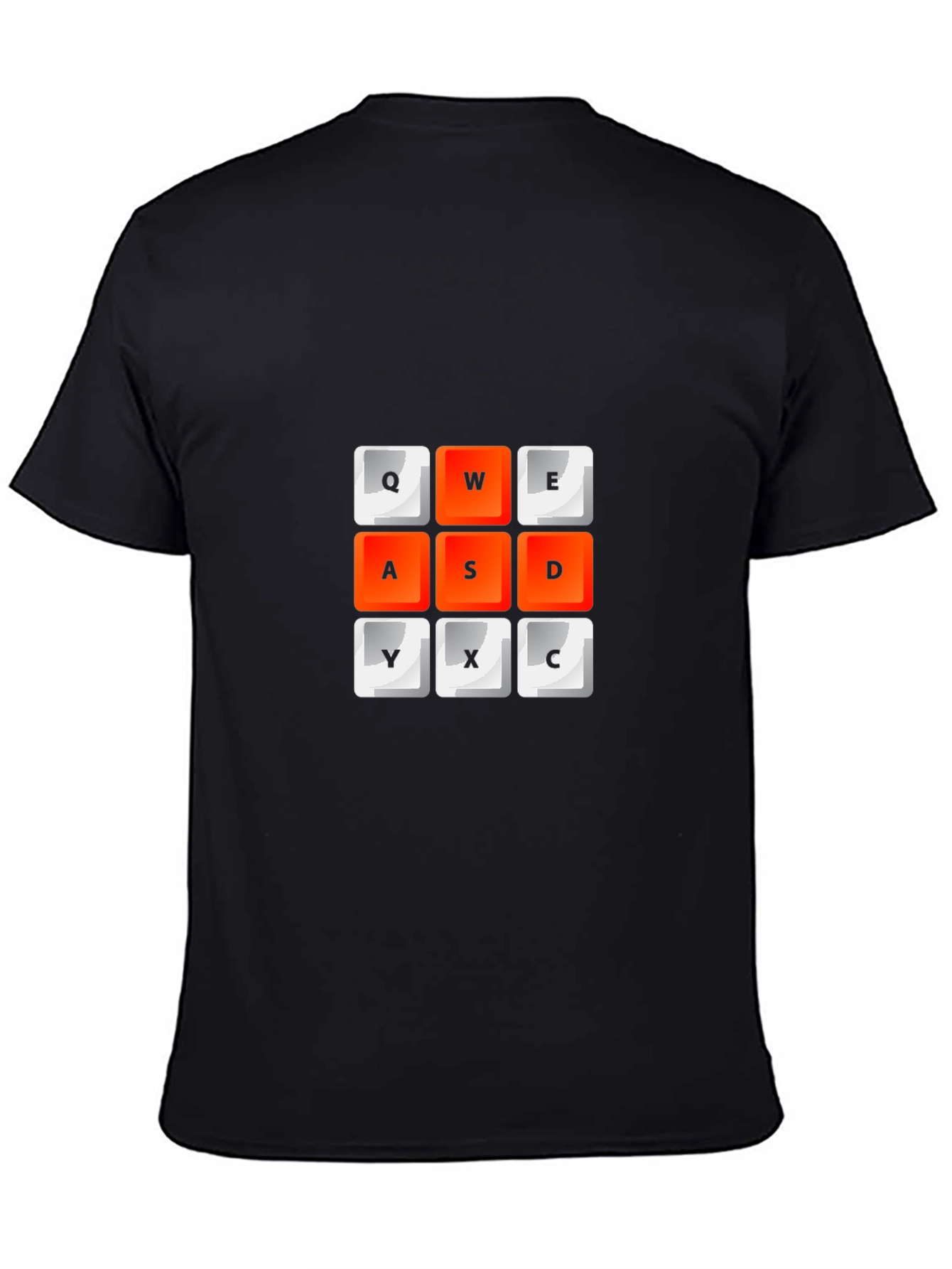 Gaming Keyboard T-Shirt - QWERTY ASD YXC