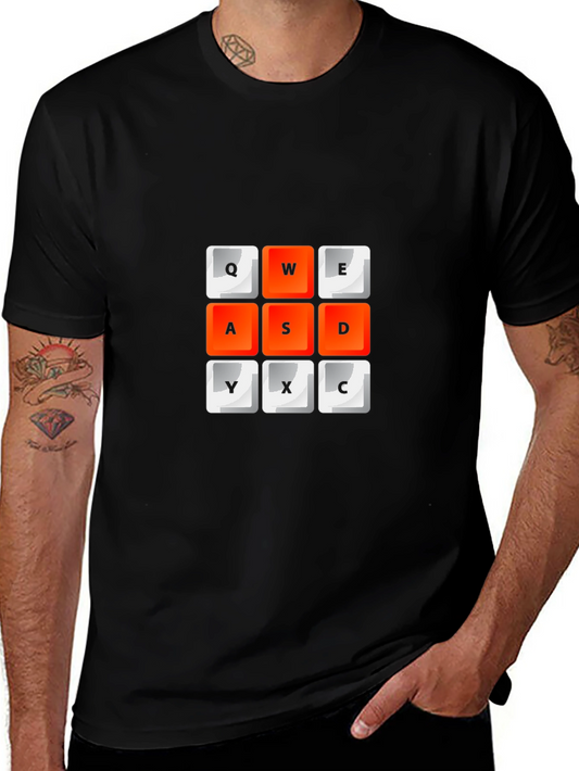 Gaming Keyboard T-Shirt - QWERTY ASD YXC