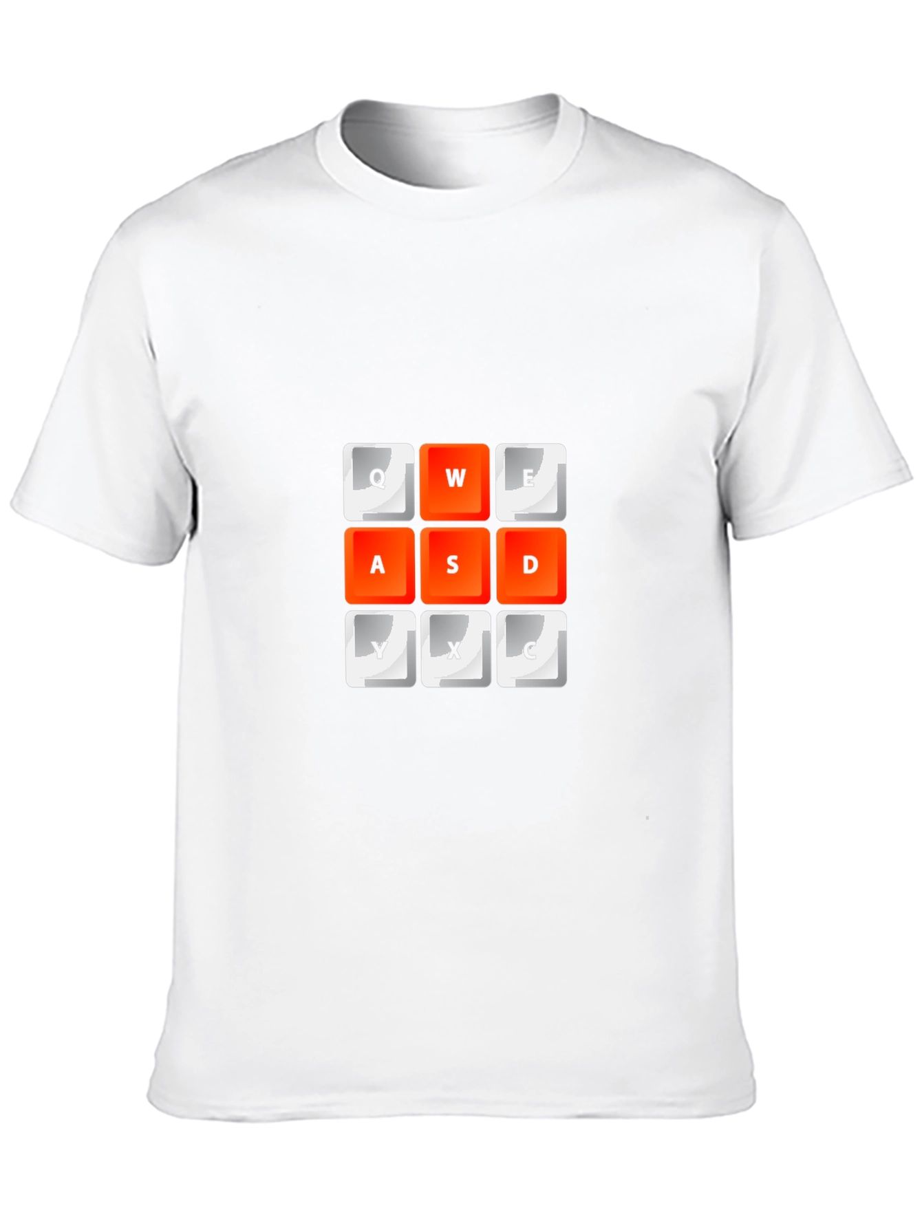 Gaming Keyboard T-Shirt - QWERTY ASD YXC
