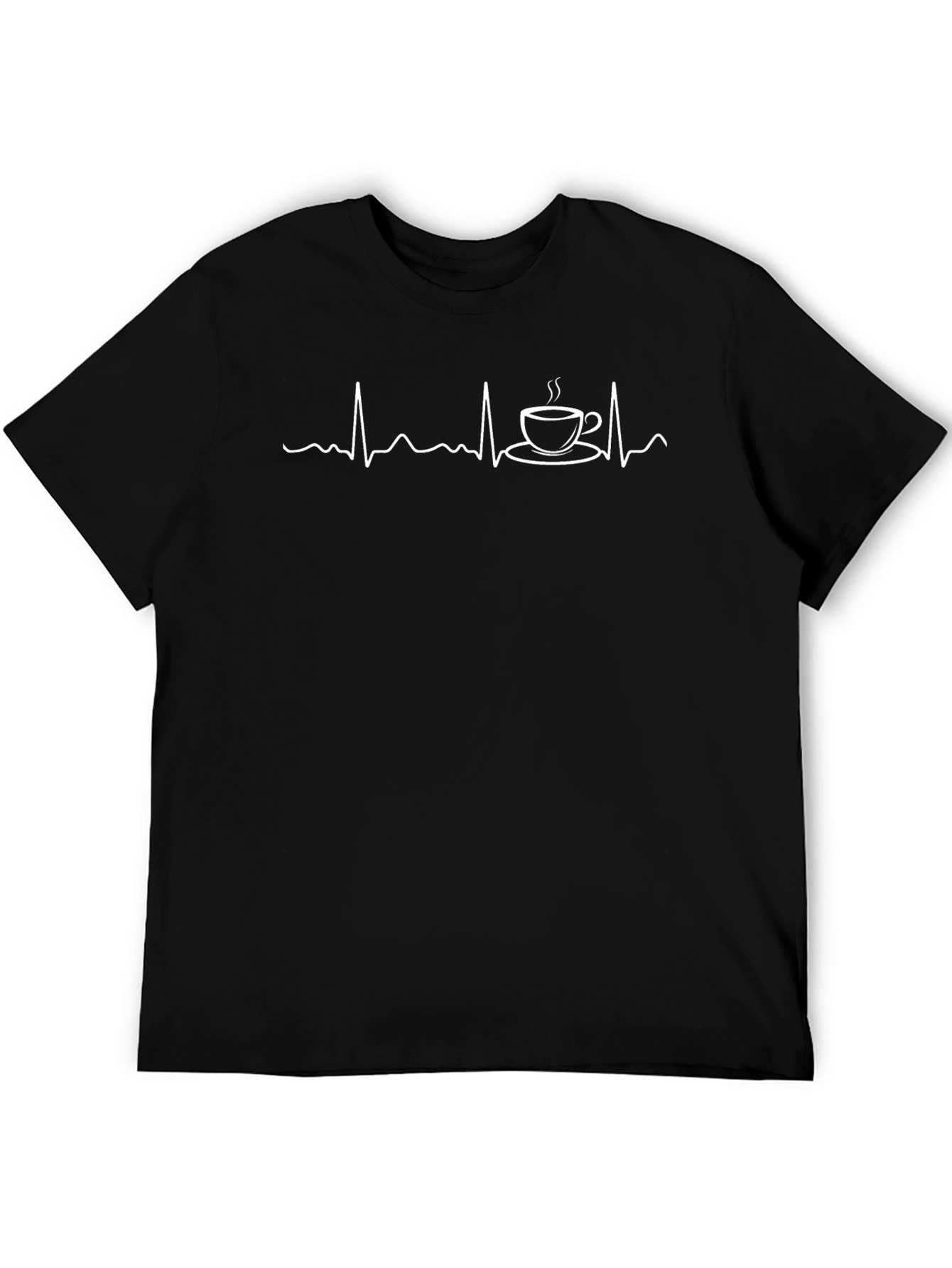 Coffee Heartbeat T-Shirt - Caffeine Lover Tee