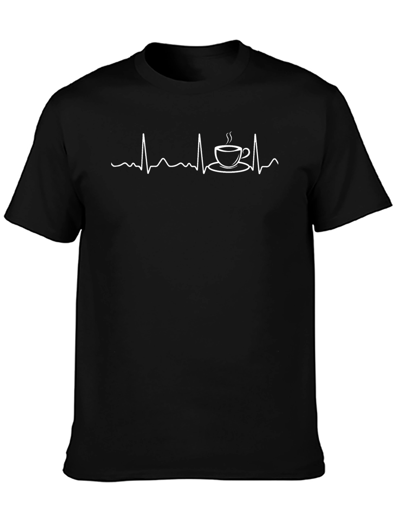 Coffee Heartbeat T-Shirt - Caffeine Lover Tee