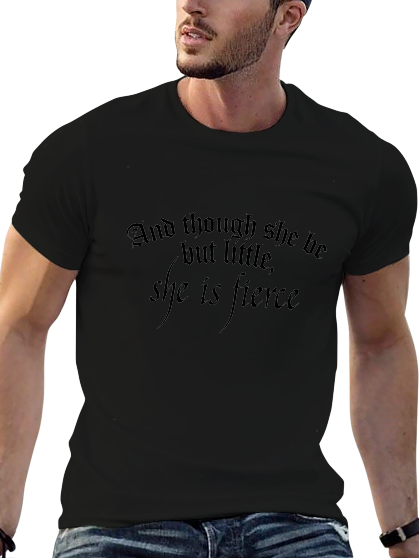 Fierce Quote Black T-Shirt
