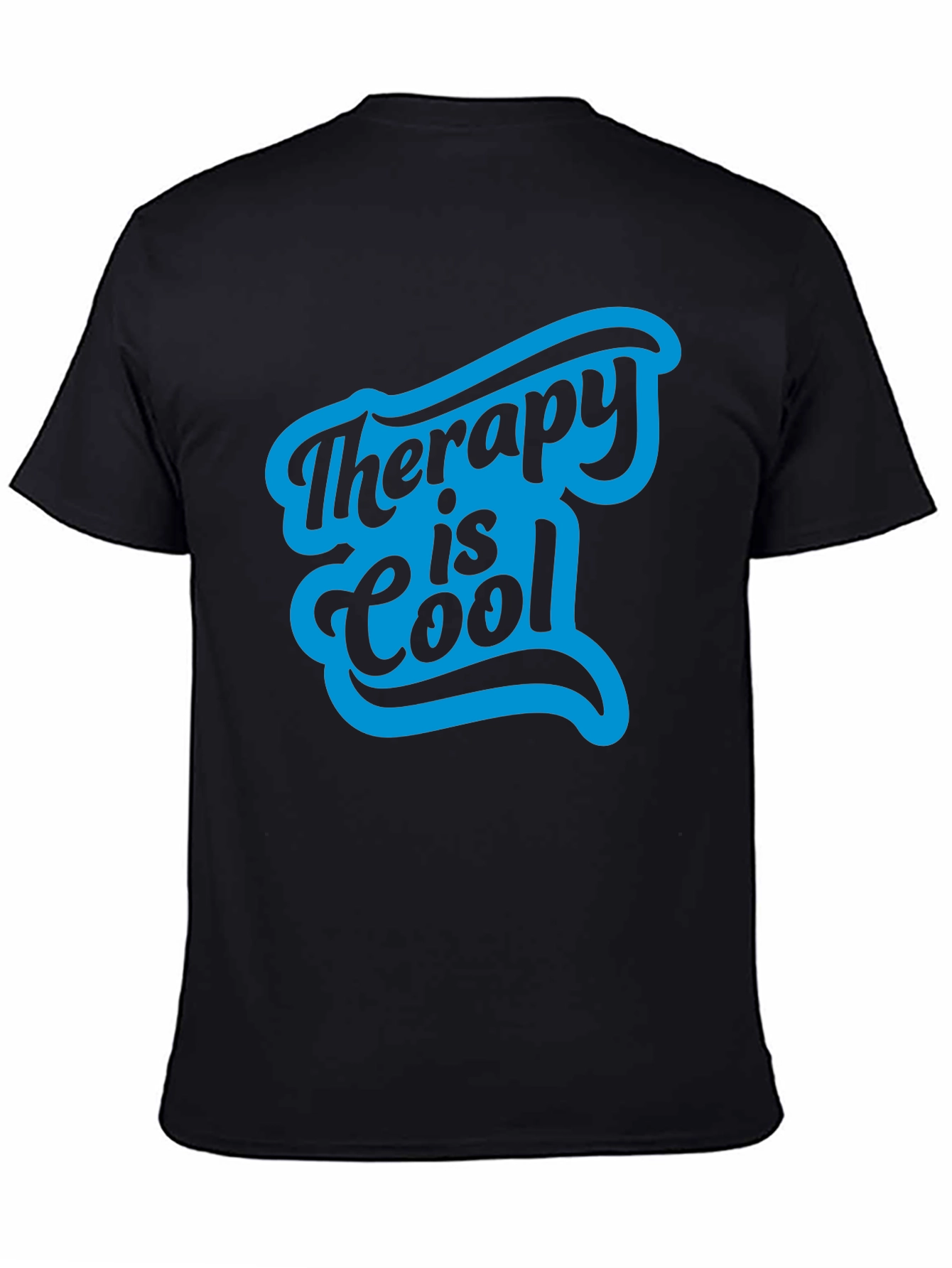 Therapy is Cool Graphic Tee - Black