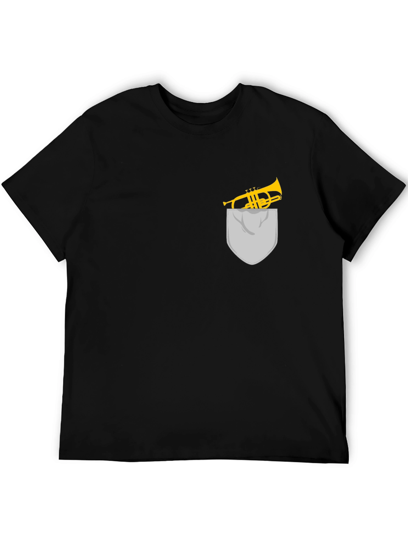 Trumpet Pocket Graphic Tee - Musicians Gift