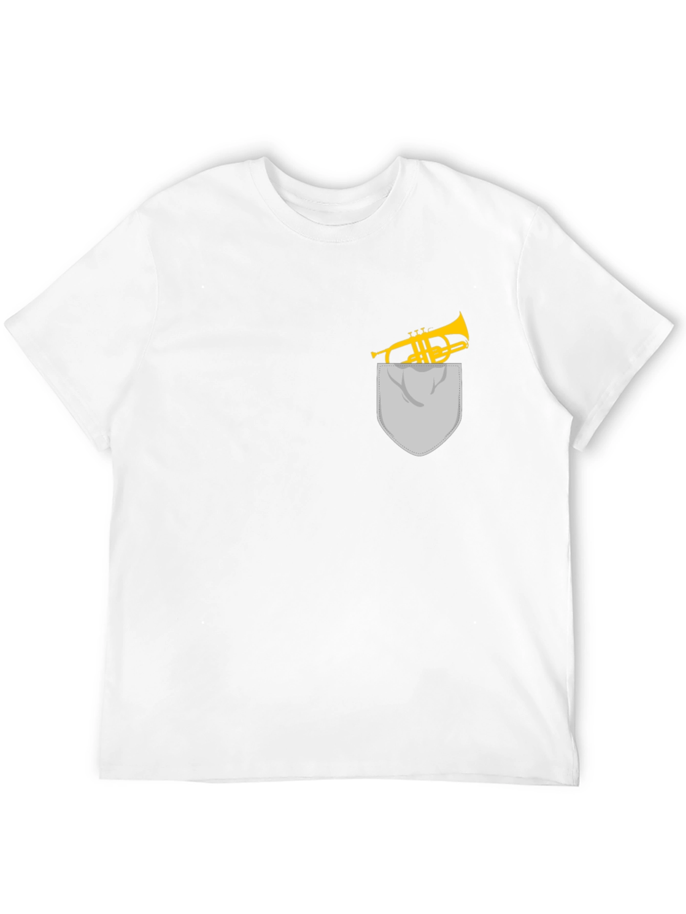 Trumpet Pocket Graphic Tee - Musicians Gift