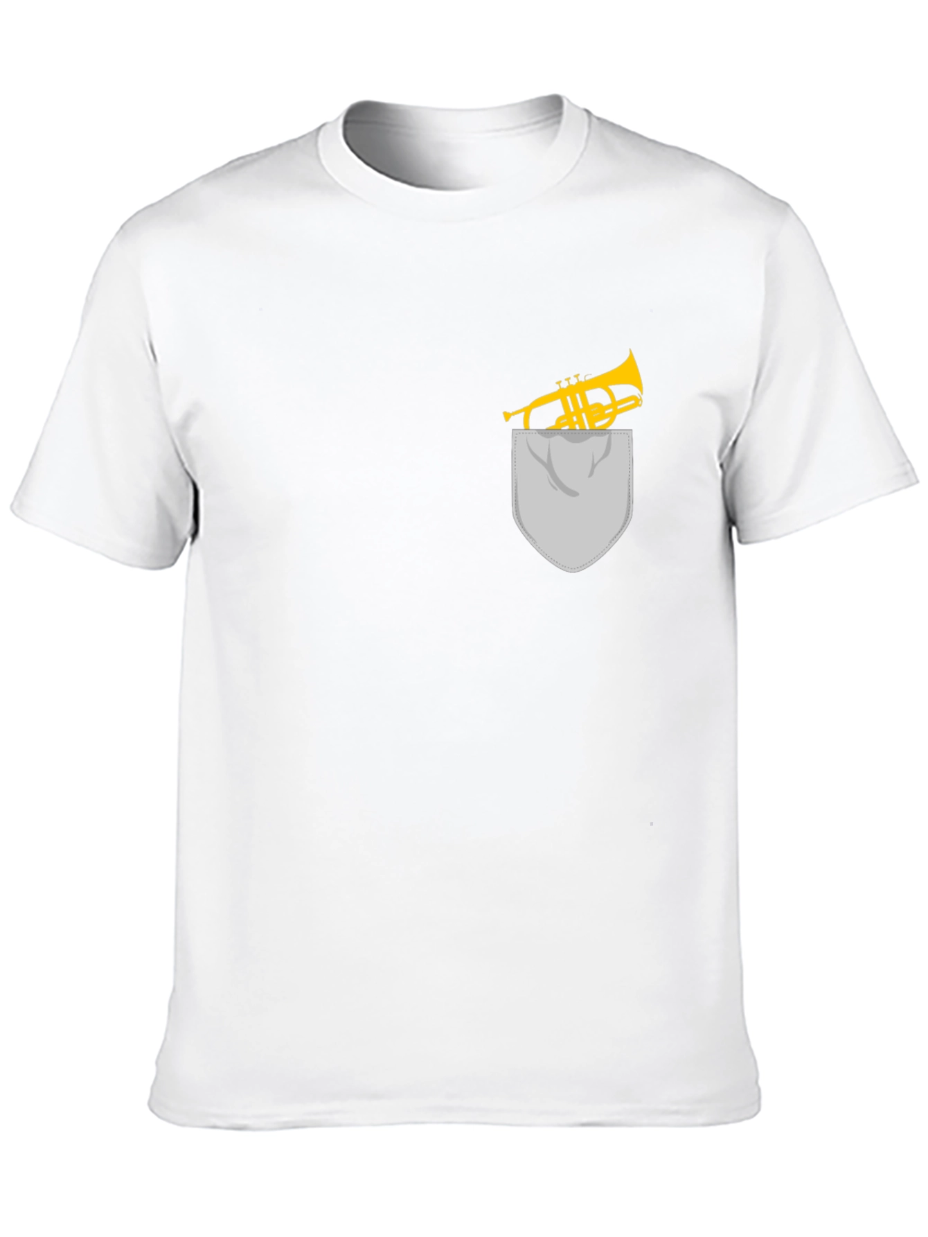 Trumpet Pocket Graphic Tee - Musicians Gift