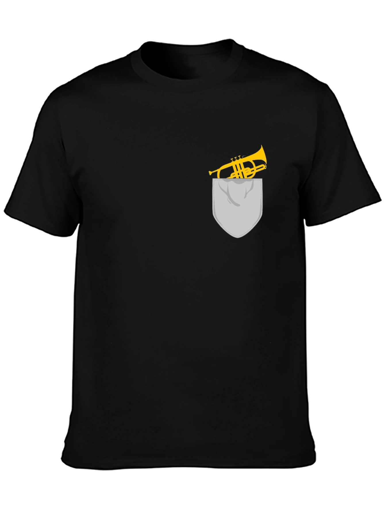 Trumpet Pocket Graphic Tee - Musicians Gift