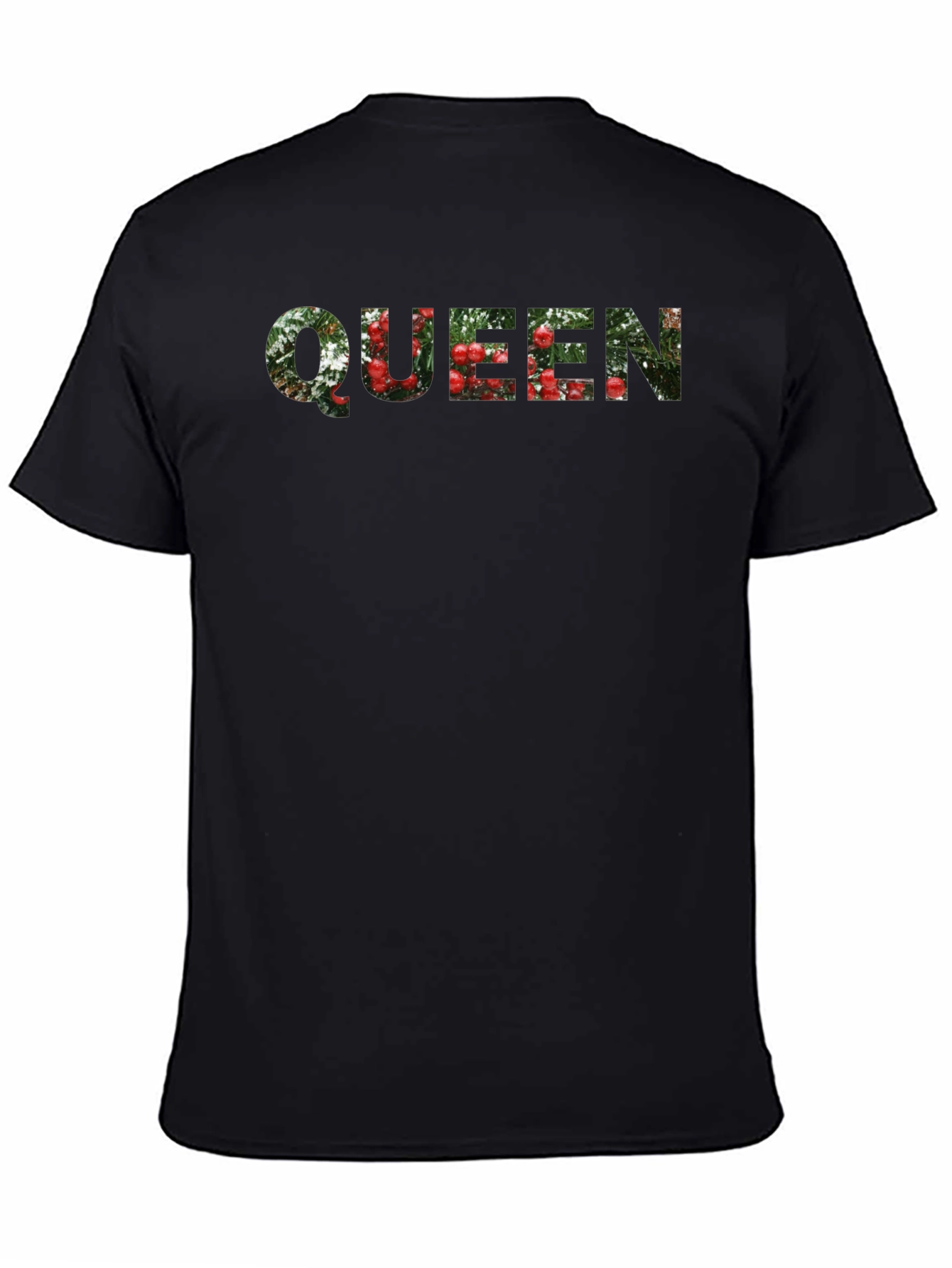 Queen Floral Print Black T-Shirt