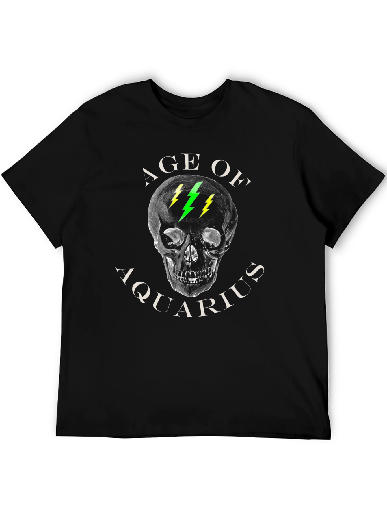 Age of Aquarius Skull Graphic T-Shirt