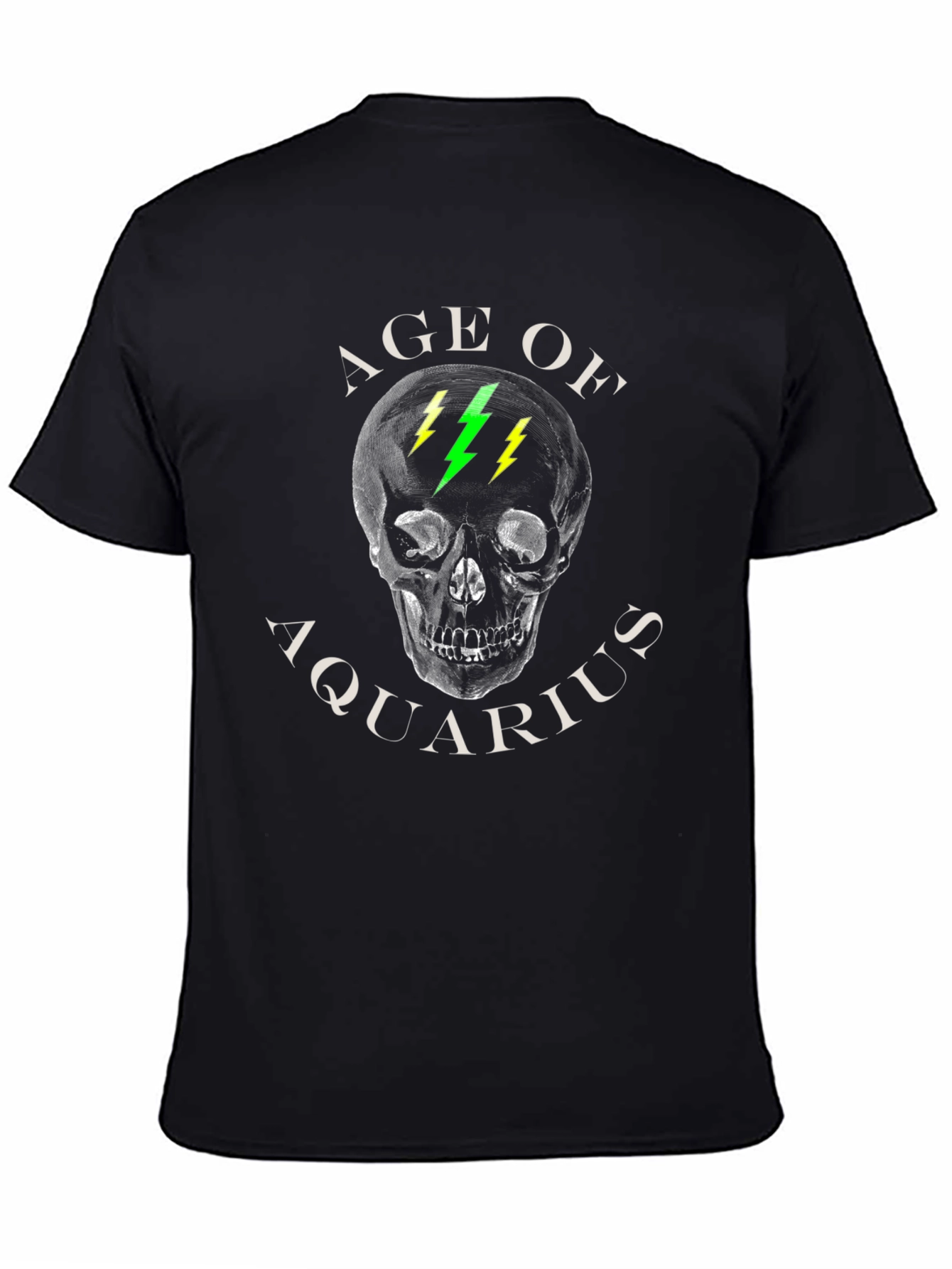 Age of Aquarius Skull Graphic T-Shirt