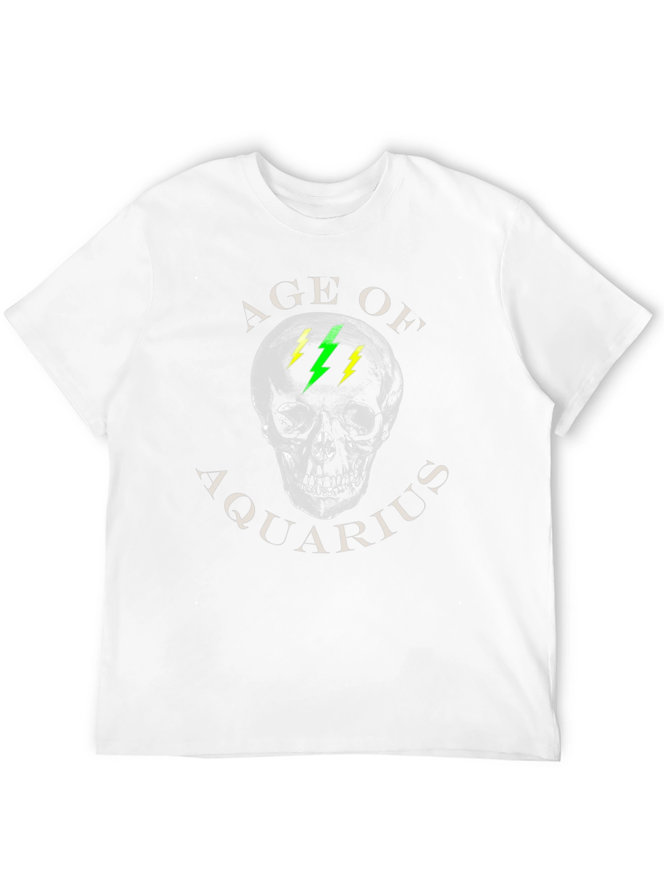 Age of Aquarius Skull Graphic T-Shirt