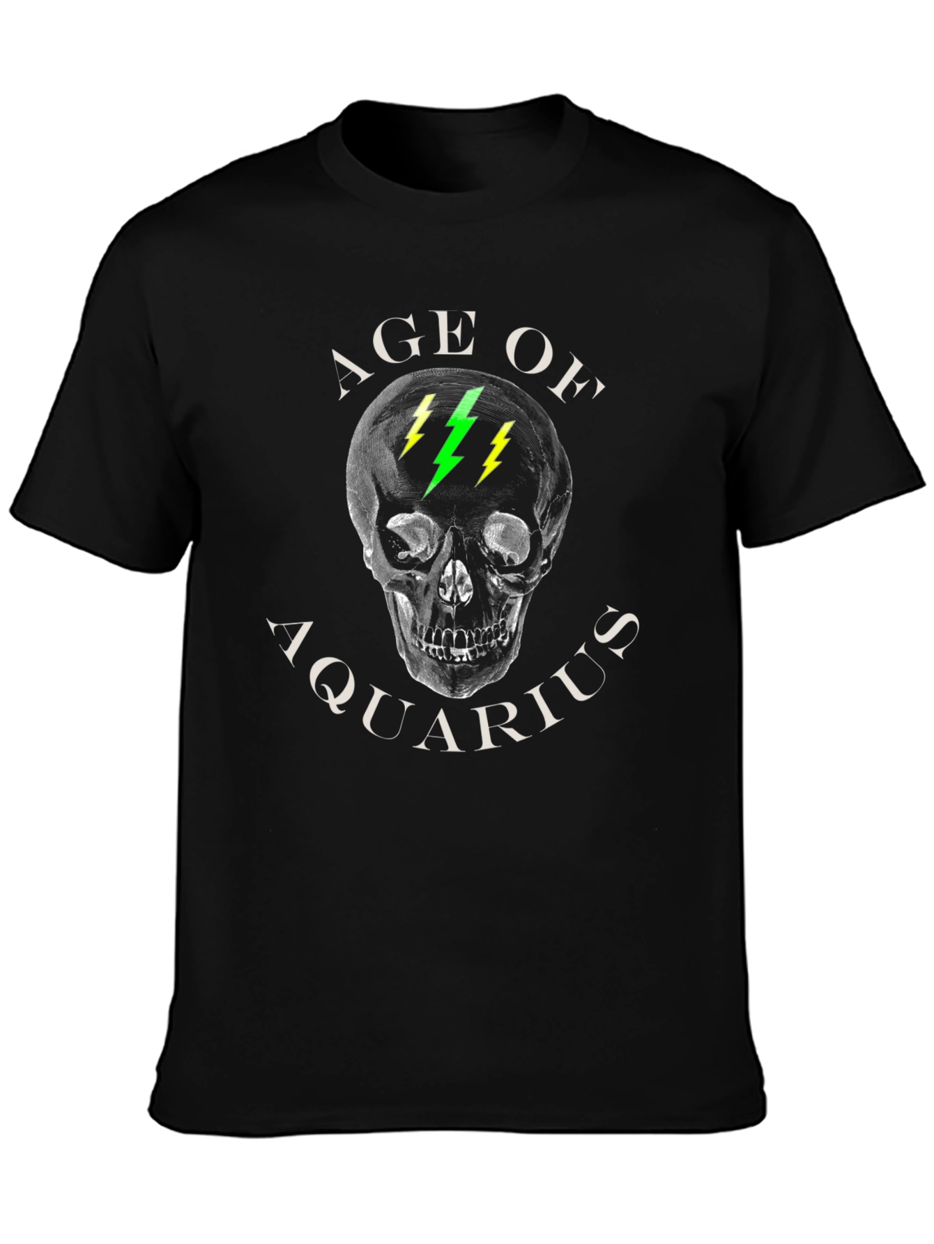 Age of Aquarius Skull Graphic T-Shirt