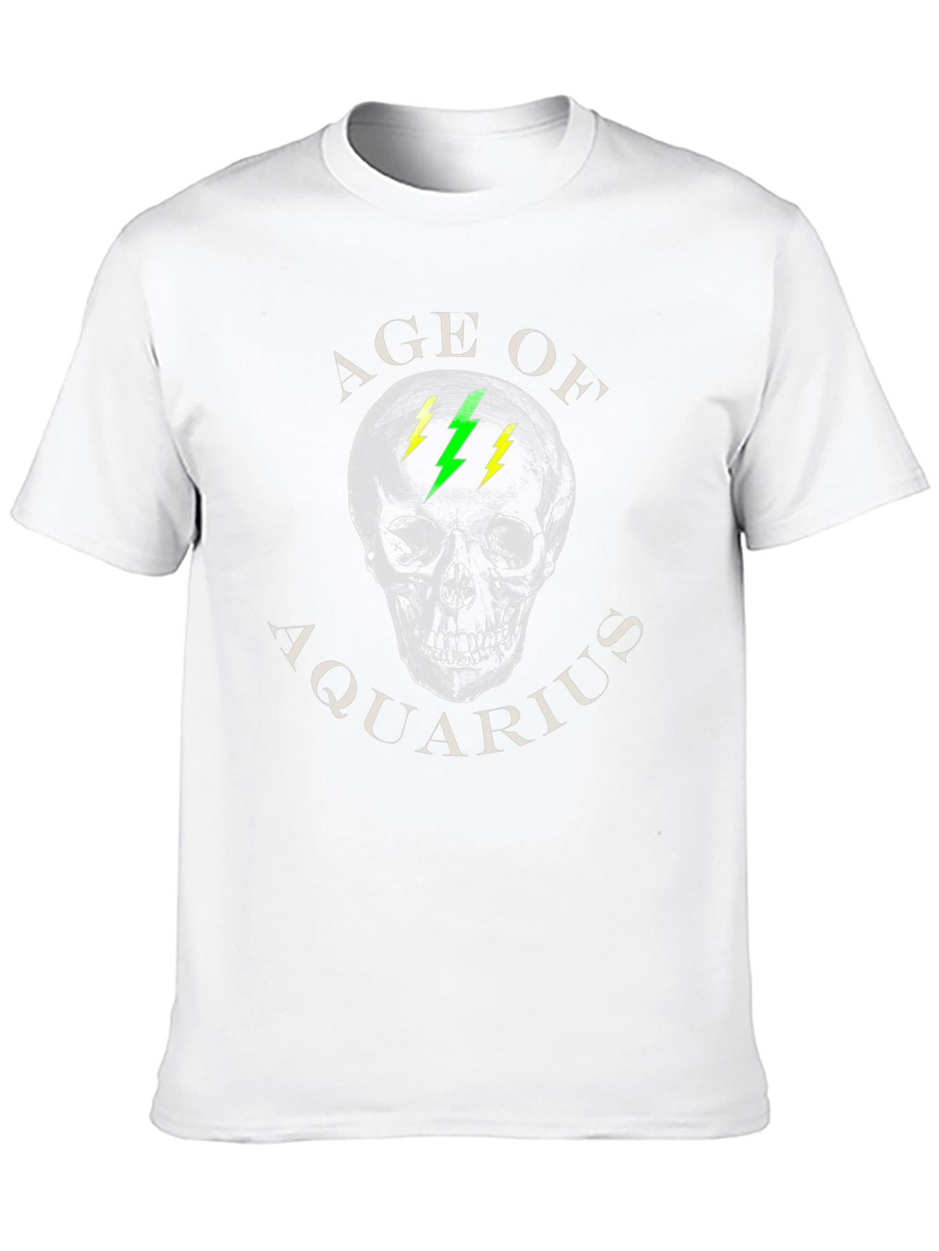 Age of Aquarius Skull Graphic T-Shirt