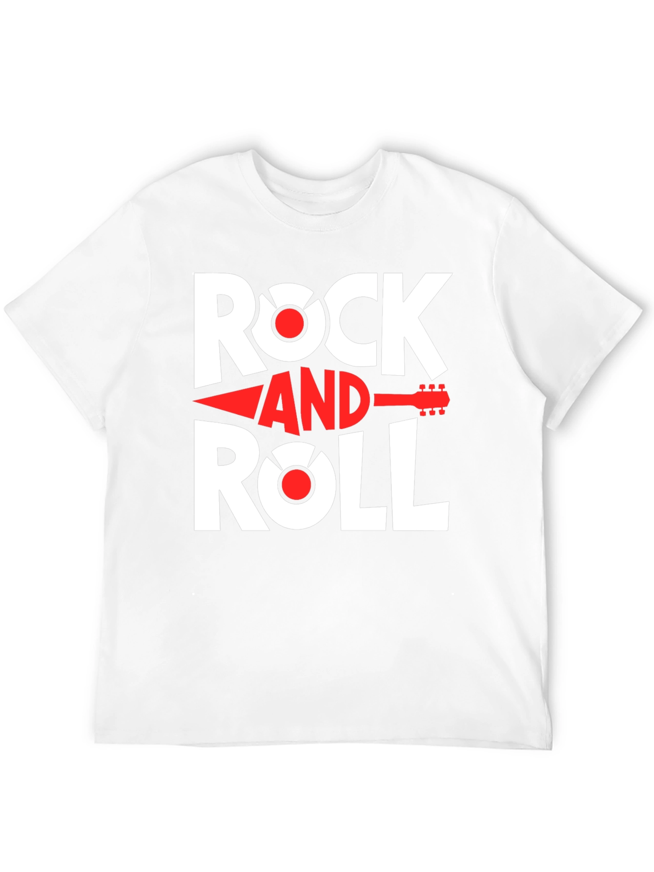 Rock and Roll Graphic Tee - Black Cotton T-Shirt