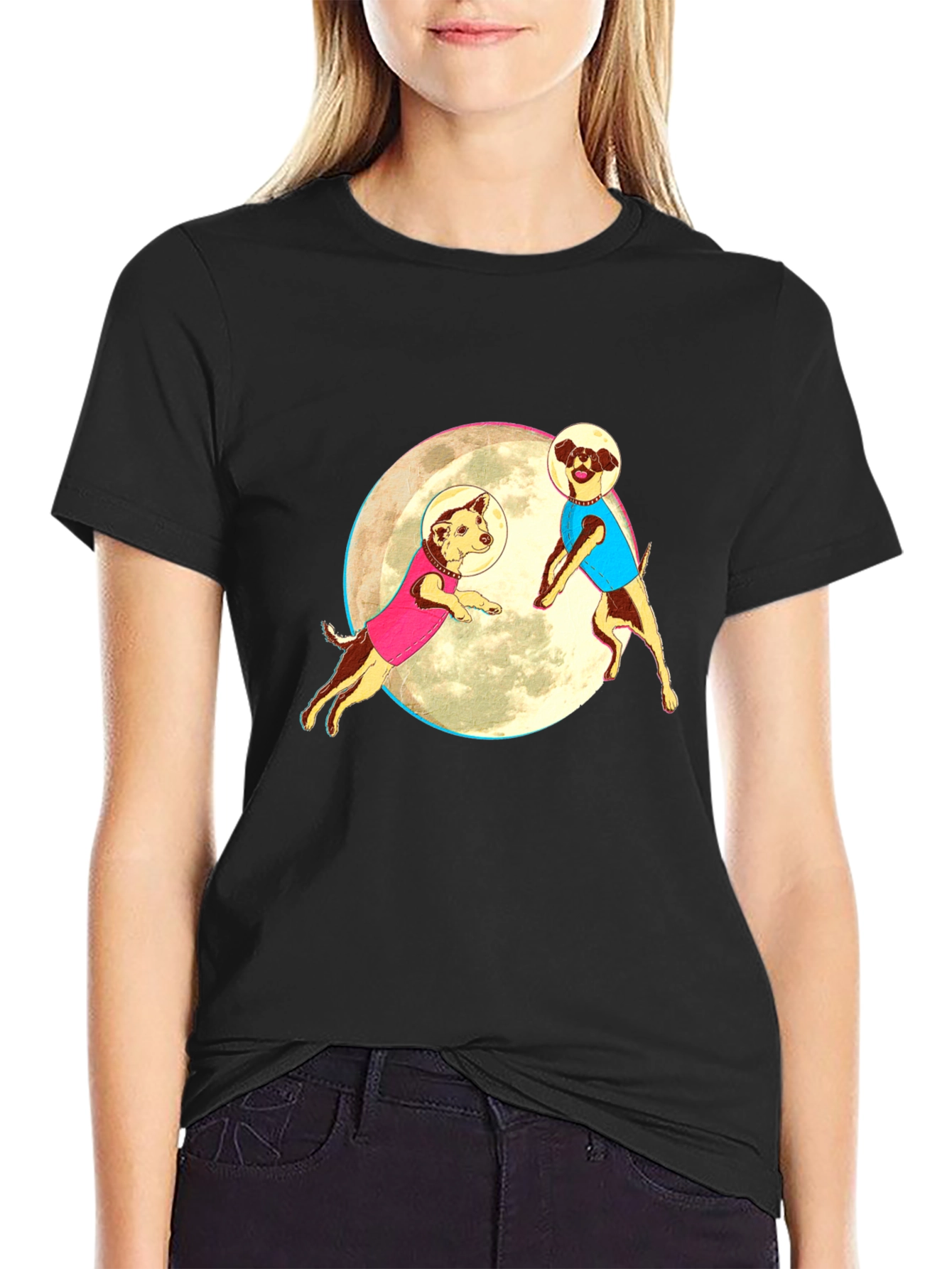 Dogs in Space T-Shirt - Black