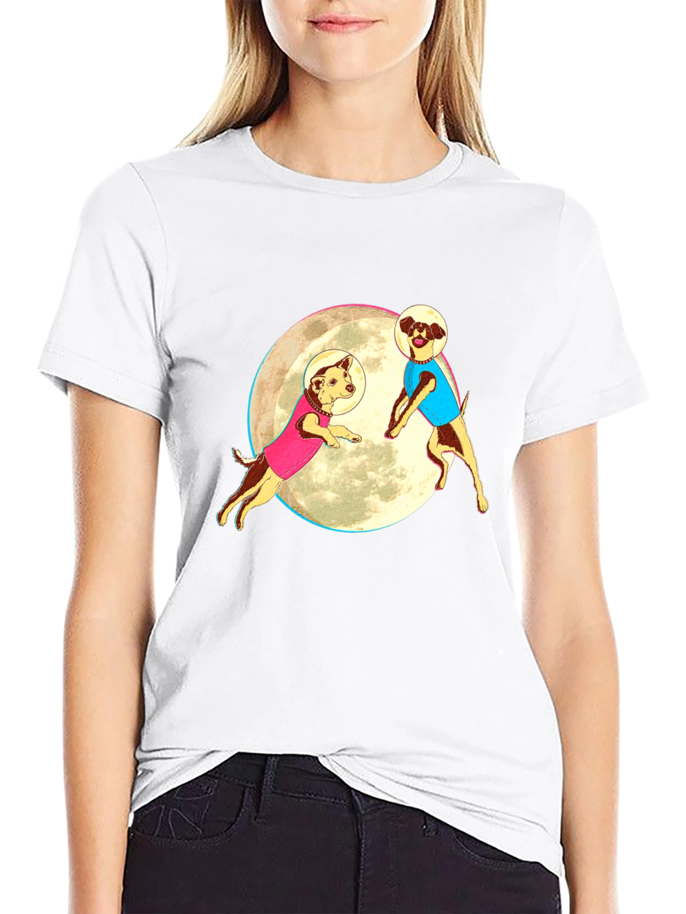 Dogs in Space T-Shirt - Black