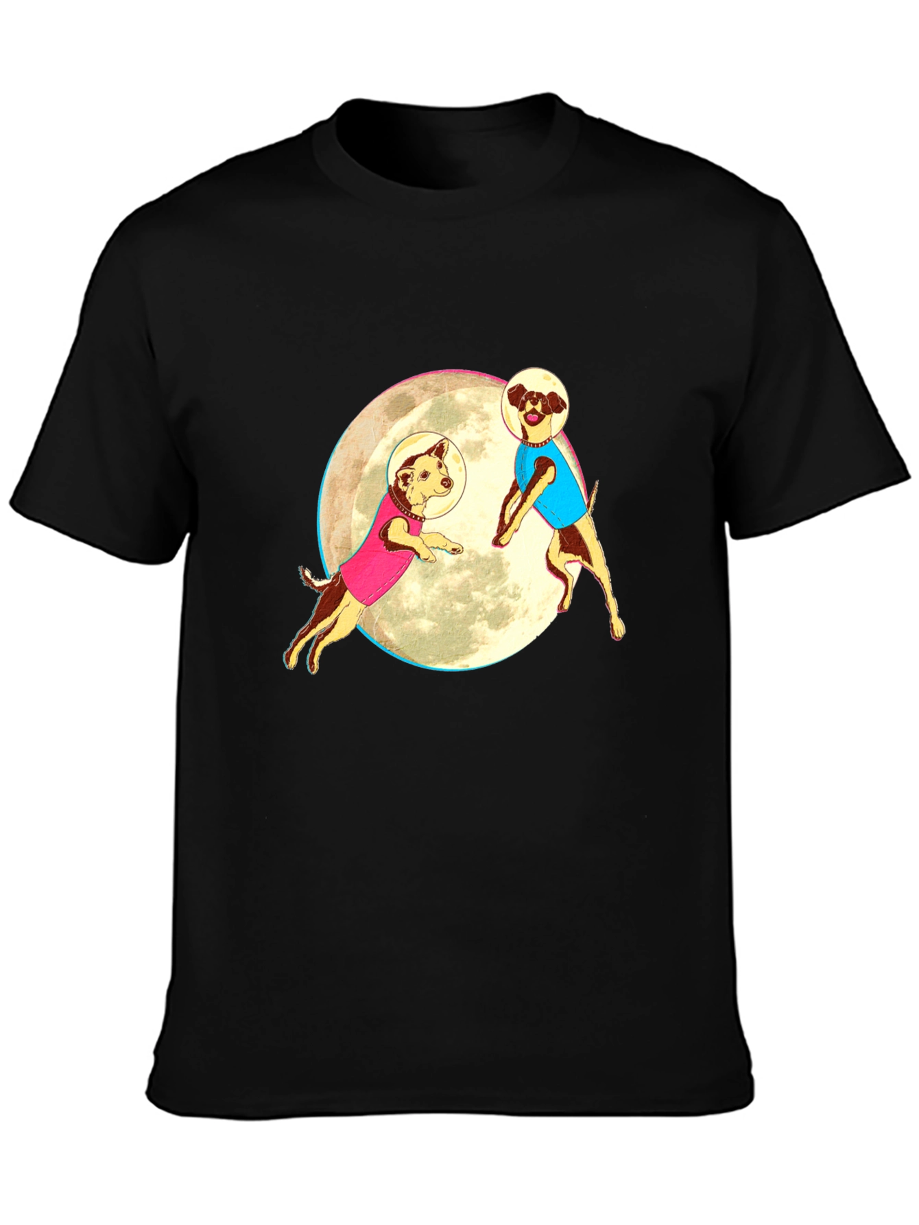 Dogs in Space T-Shirt - Black