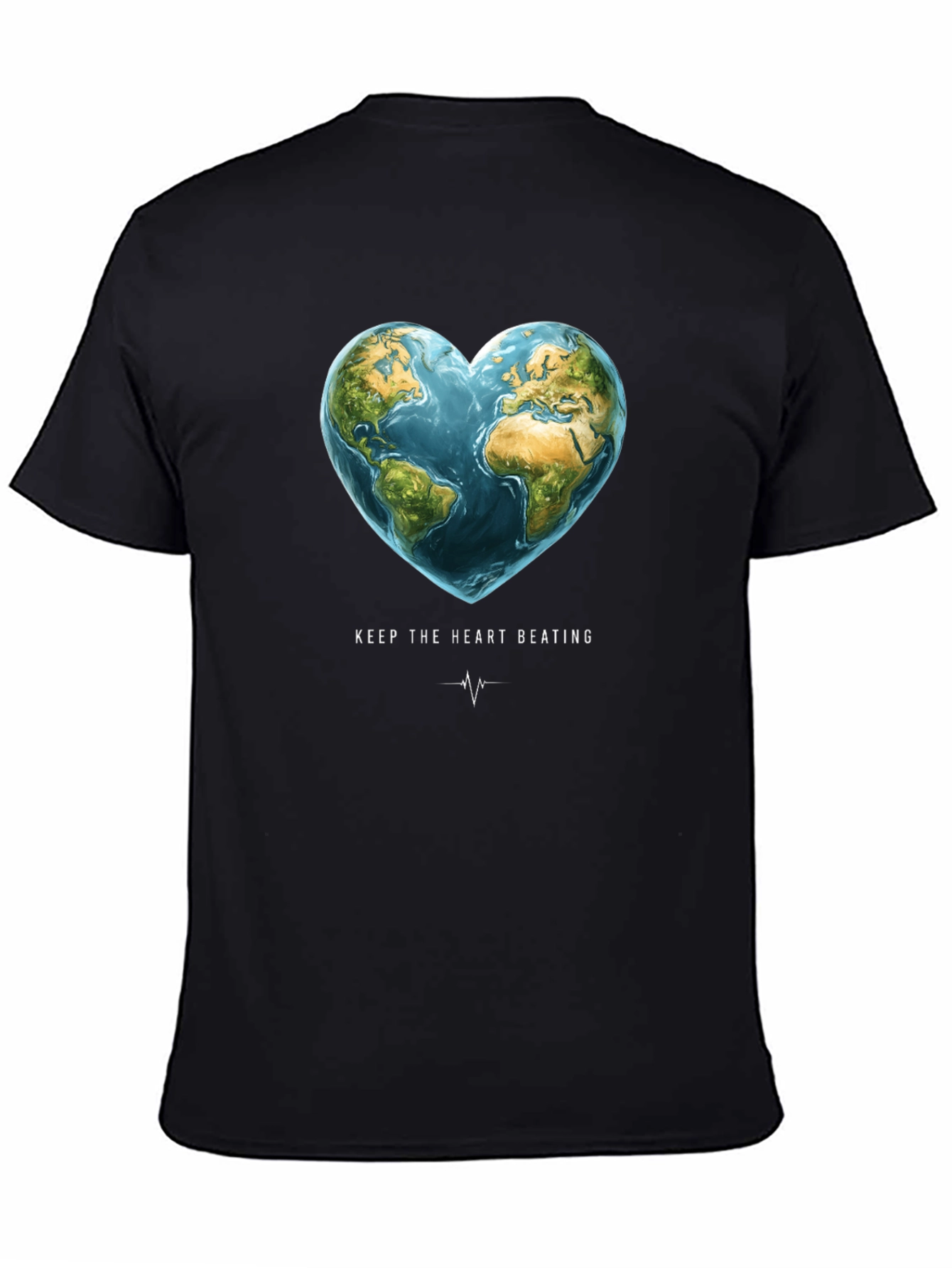 Earth Heartbeat Graphic Tee - Keep The Heart Beating