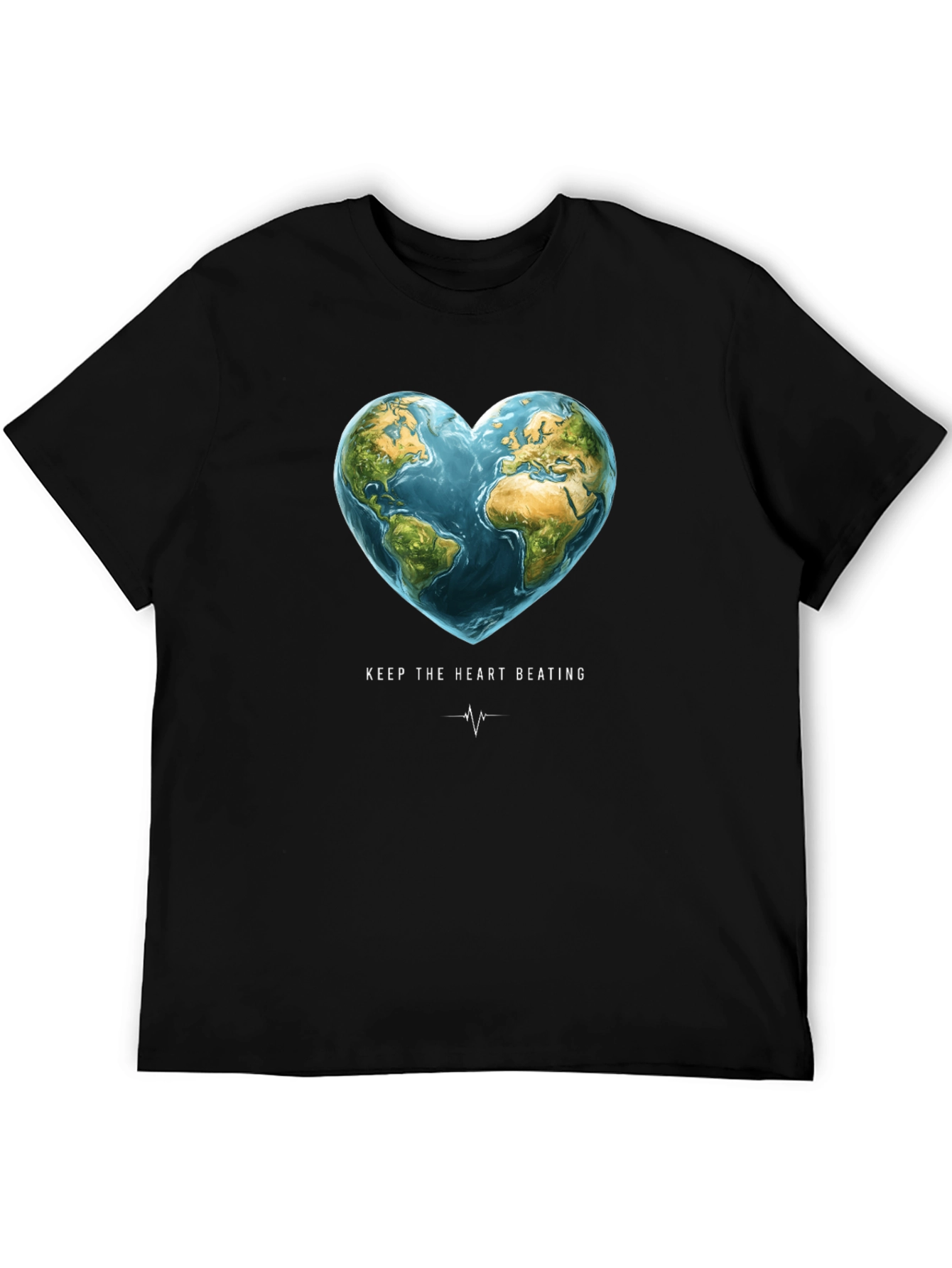 Earth Heartbeat Graphic Tee - Keep The Heart Beating