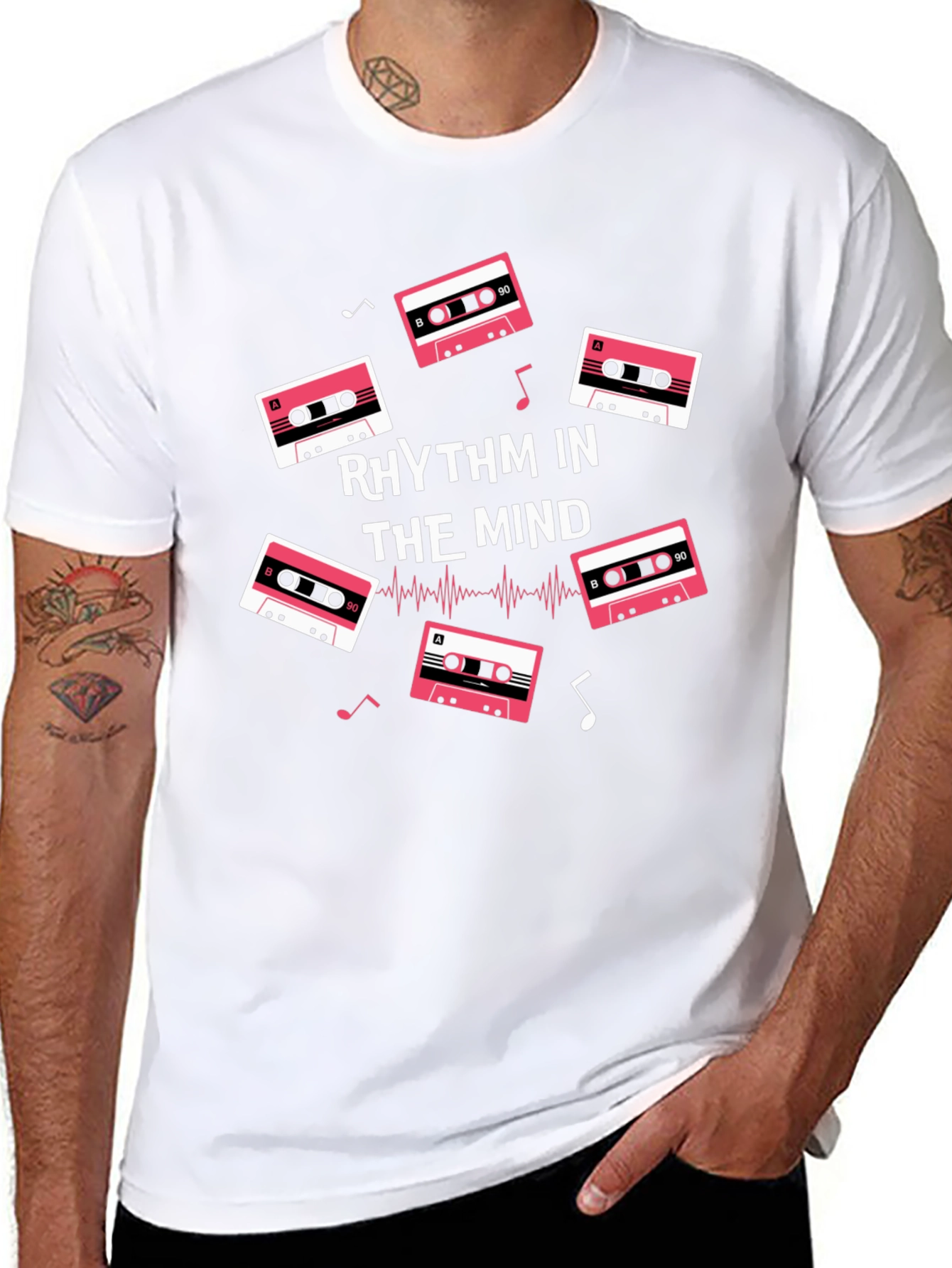 Rhythm in the Mind Music Cassette Graphic T-Shirt