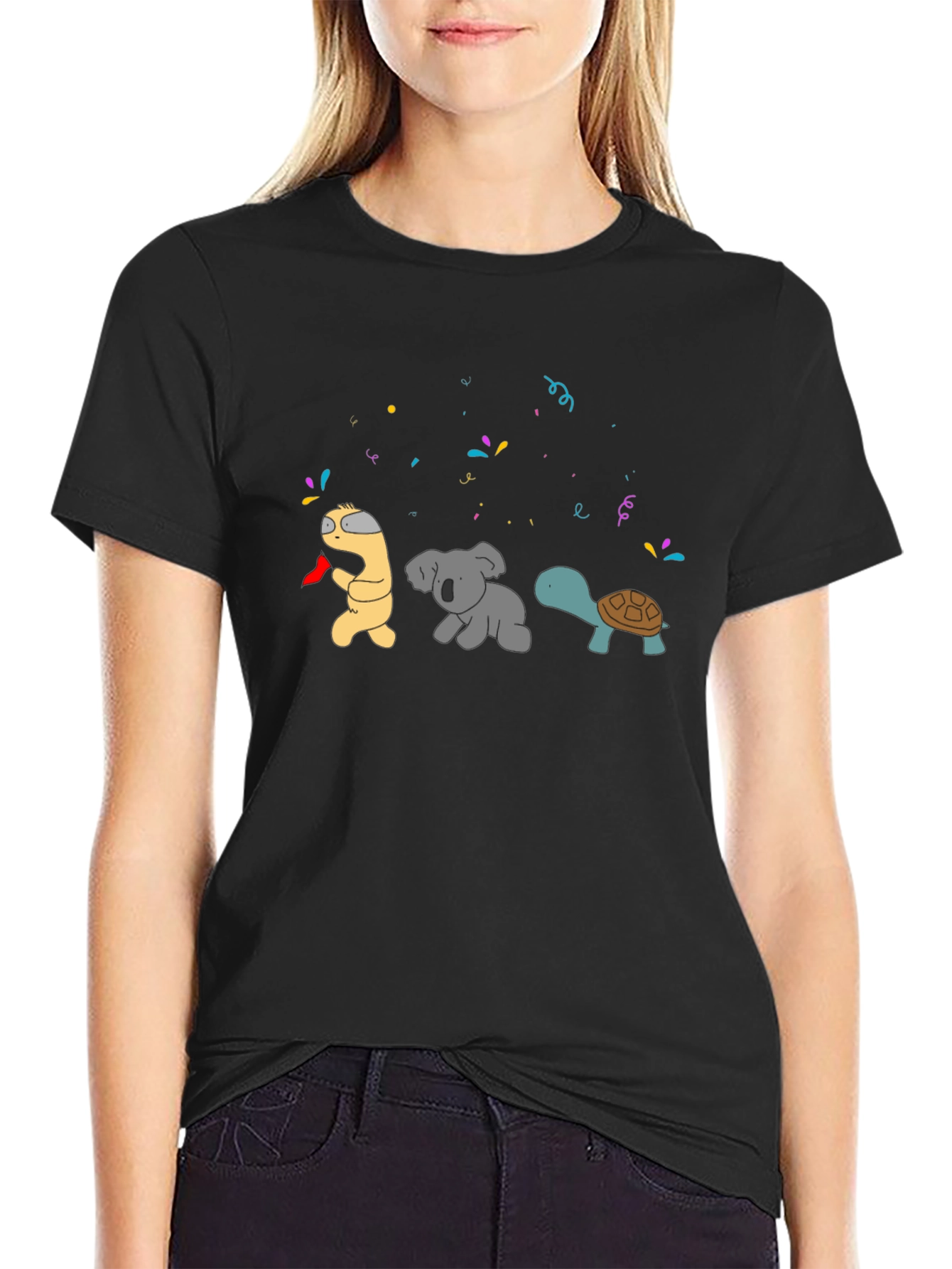 Party Animal T-Shirt: Worm Koala Turtle Celebration!