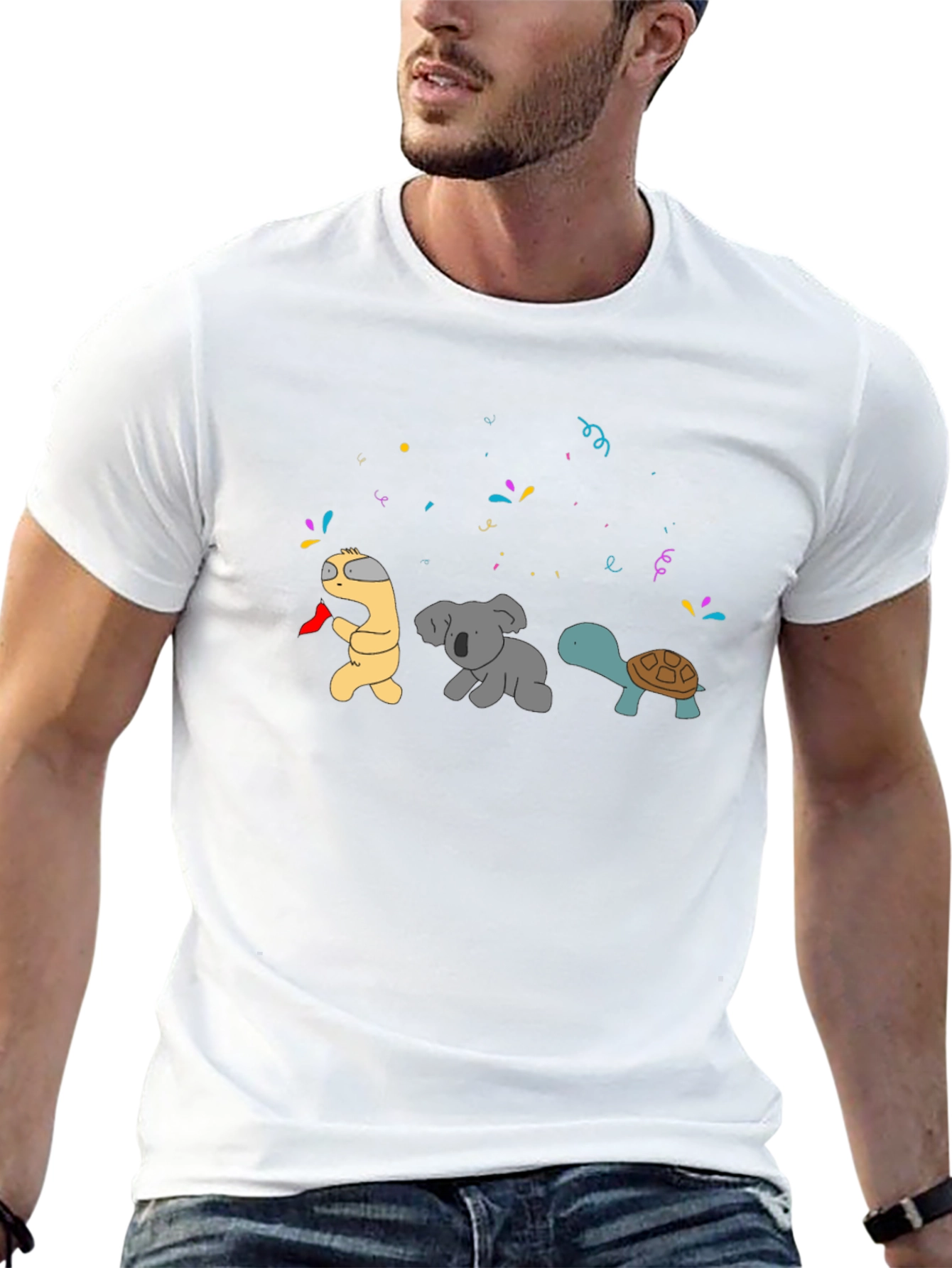 Party Animal T-Shirt: Worm Koala Turtle Celebration!