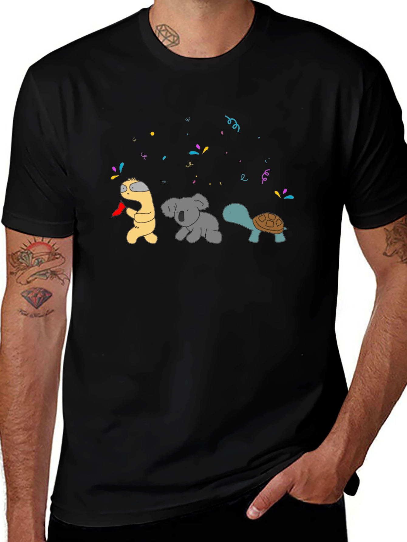 Party Animal T-Shirt: Worm Koala Turtle Celebration!