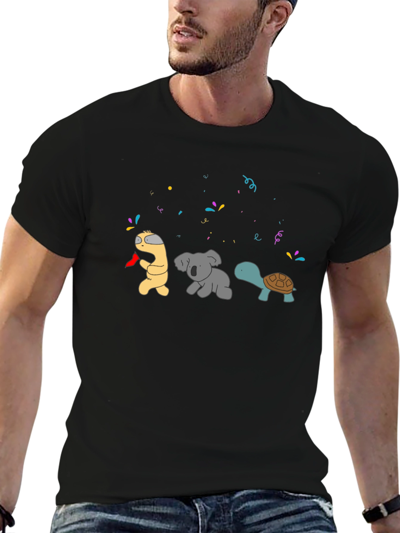 Party Animal T-Shirt: Worm Koala Turtle Celebration!