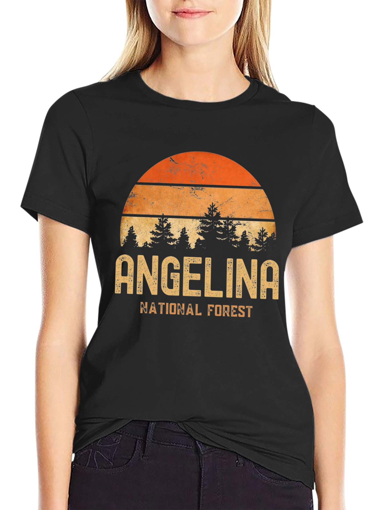 Angelina National Forest Retro Graphic T-Shirt