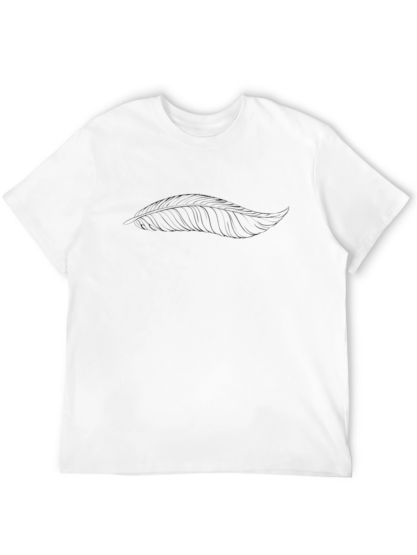 Black Feather Graphic Tee - Casual Comfort