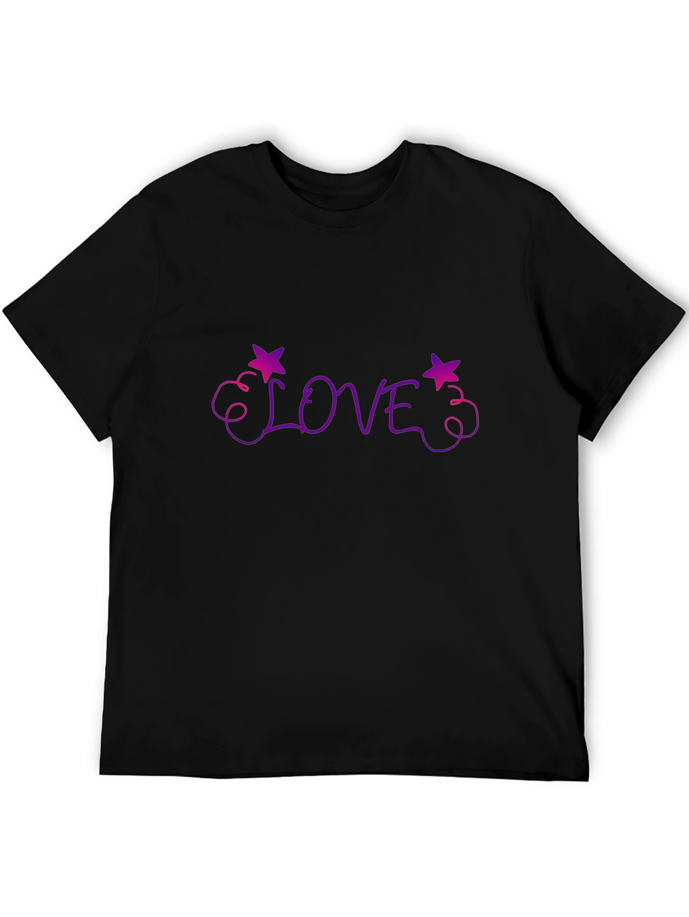 Love Star Graphic Tee - Trendy Black T-Shirt