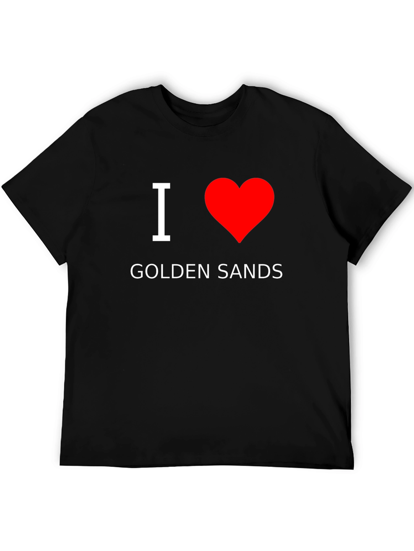 I Heart Golden Sands Black T-Shirt