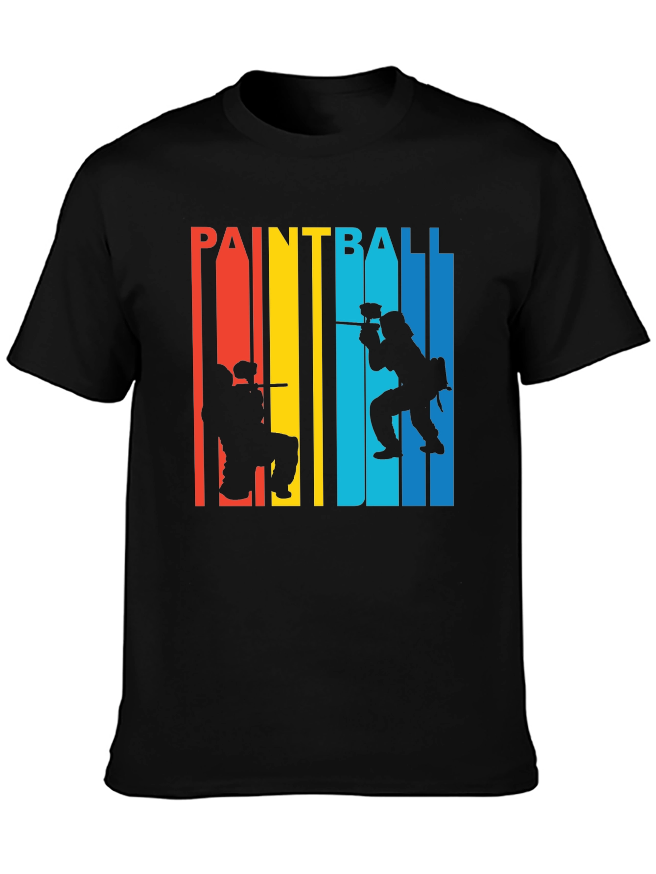 Paintball Silhouette Graphic T-Shirt - Stylish Sportswear