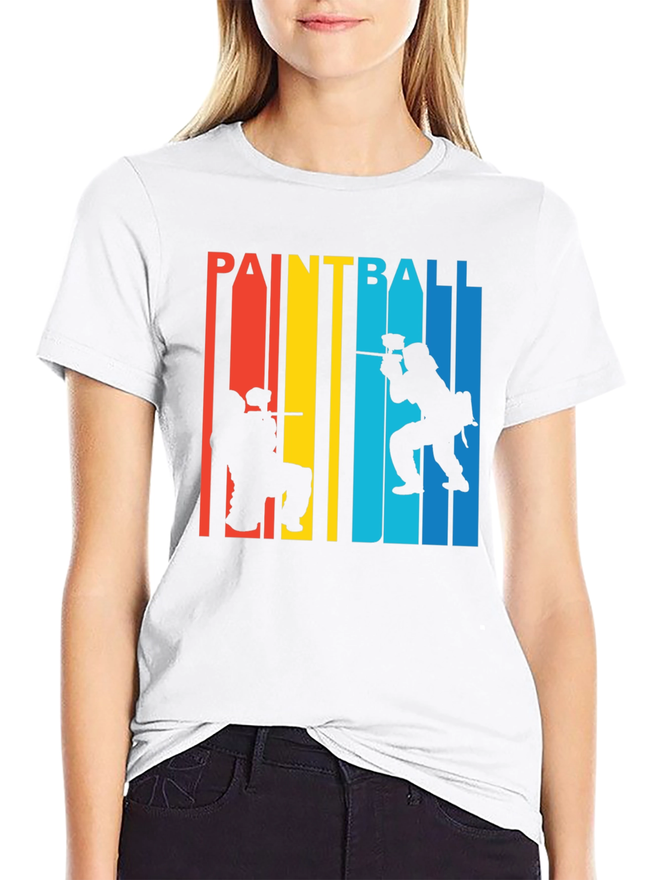 Paintball Silhouette Graphic T-Shirt - Stylish Sportswear