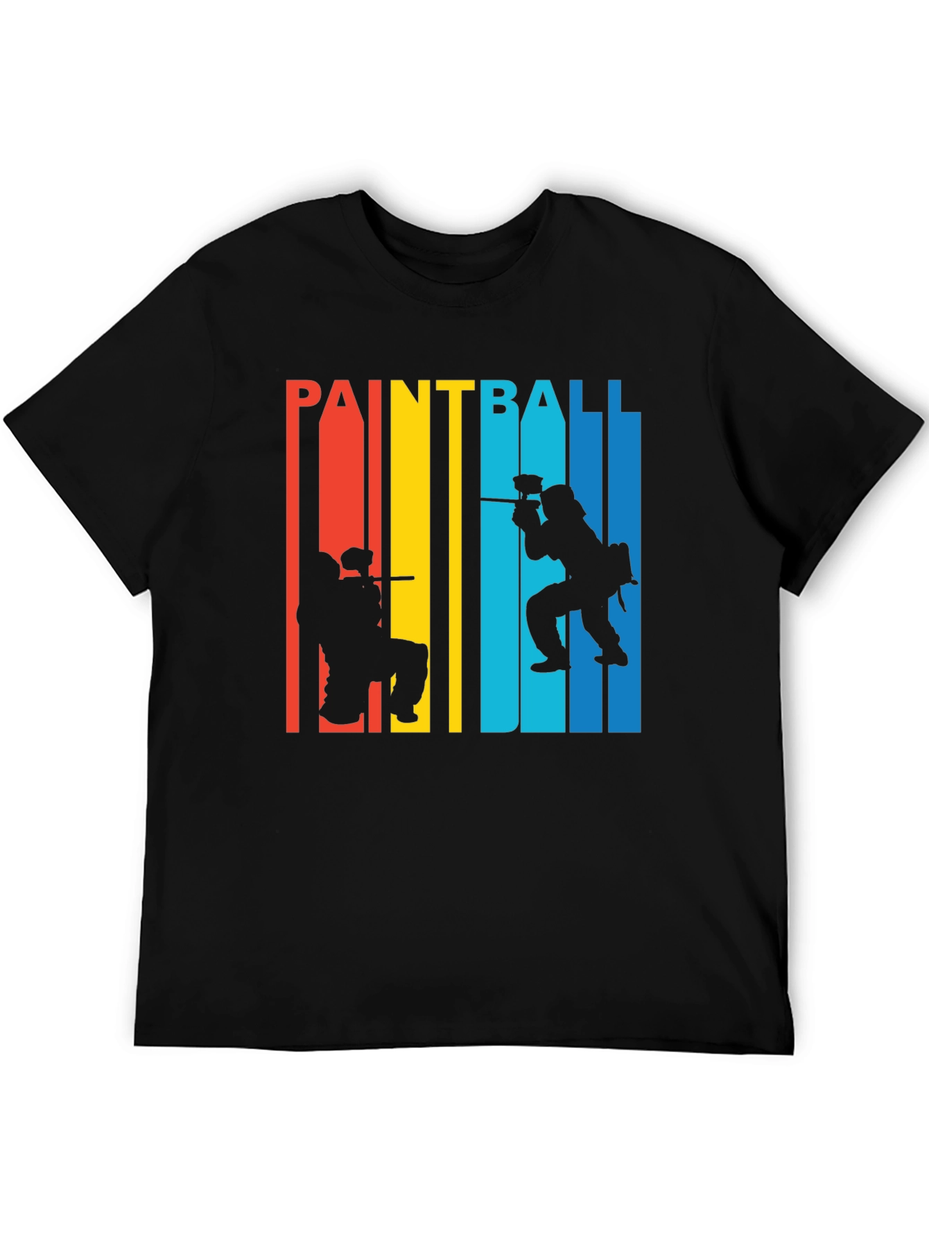 Paintball Silhouette Graphic T-Shirt - Stylish Sportswear