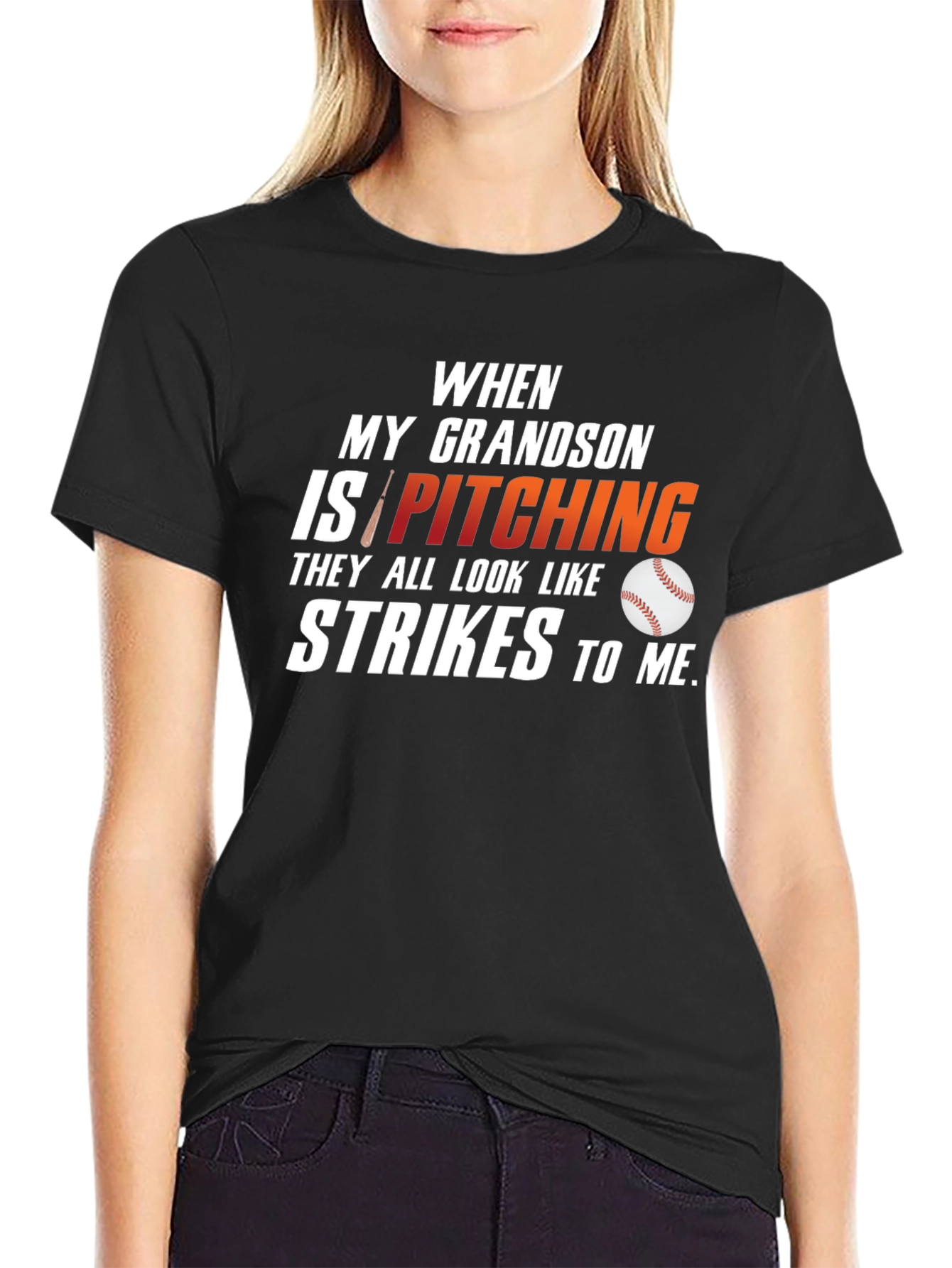 Grandson Pitching T-Shirt: Baseball Lover Tee