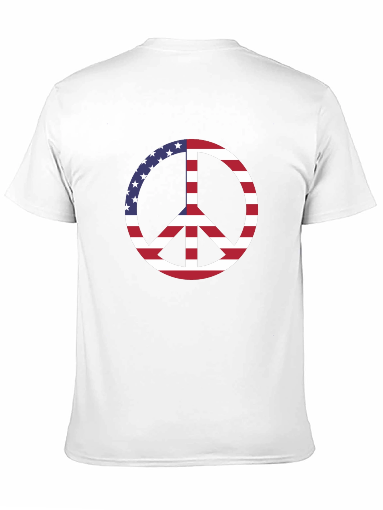 American Flag Peace Sign Black T-Shirt