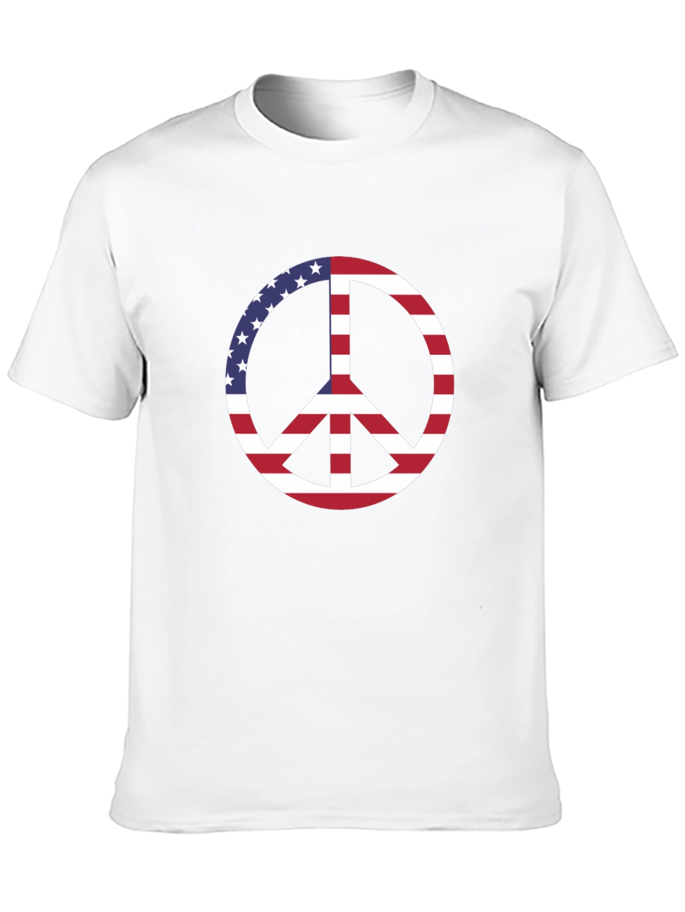 American Flag Peace Sign Black T-Shirt
