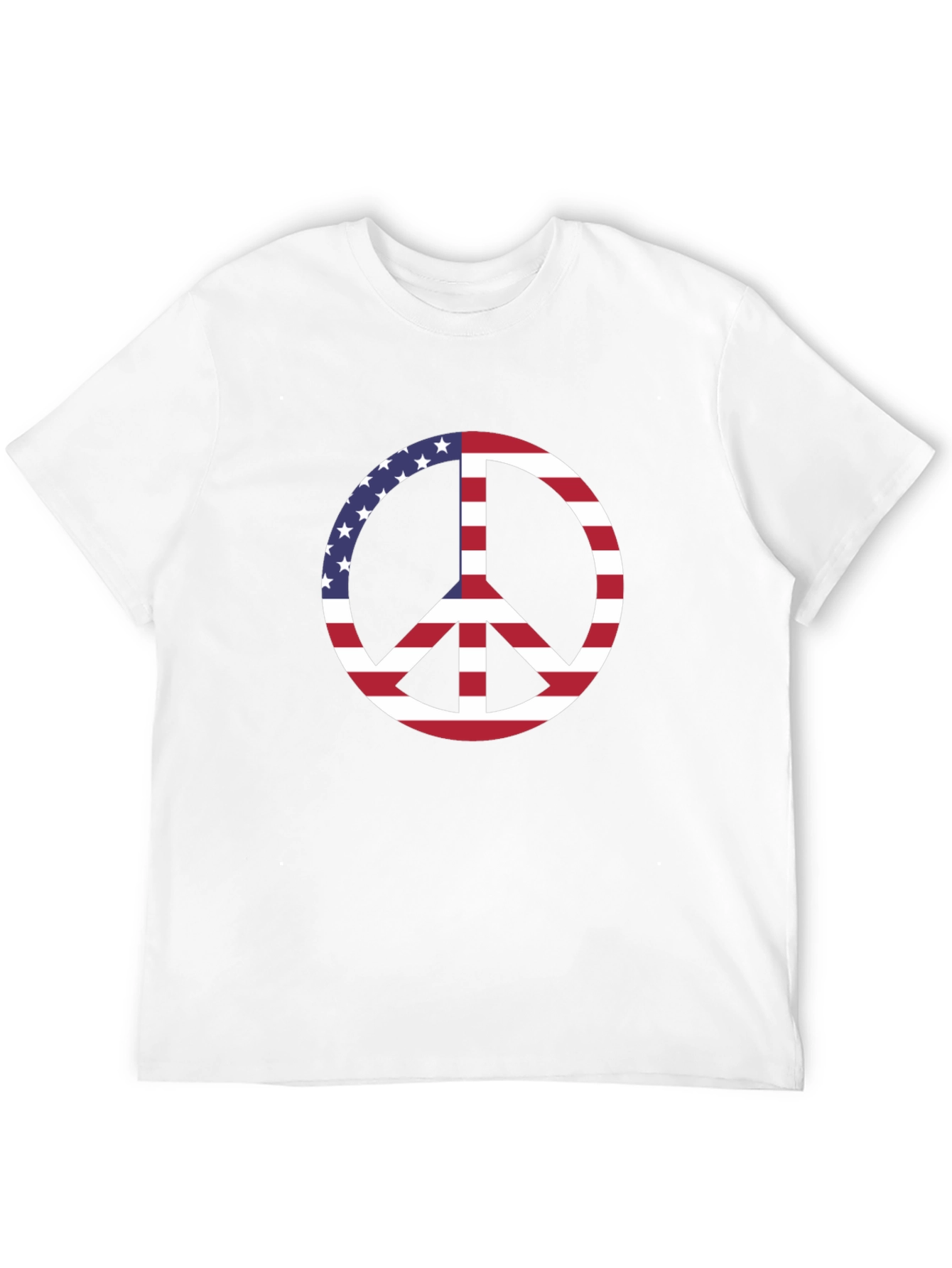 American Flag Peace Sign Black T-Shirt