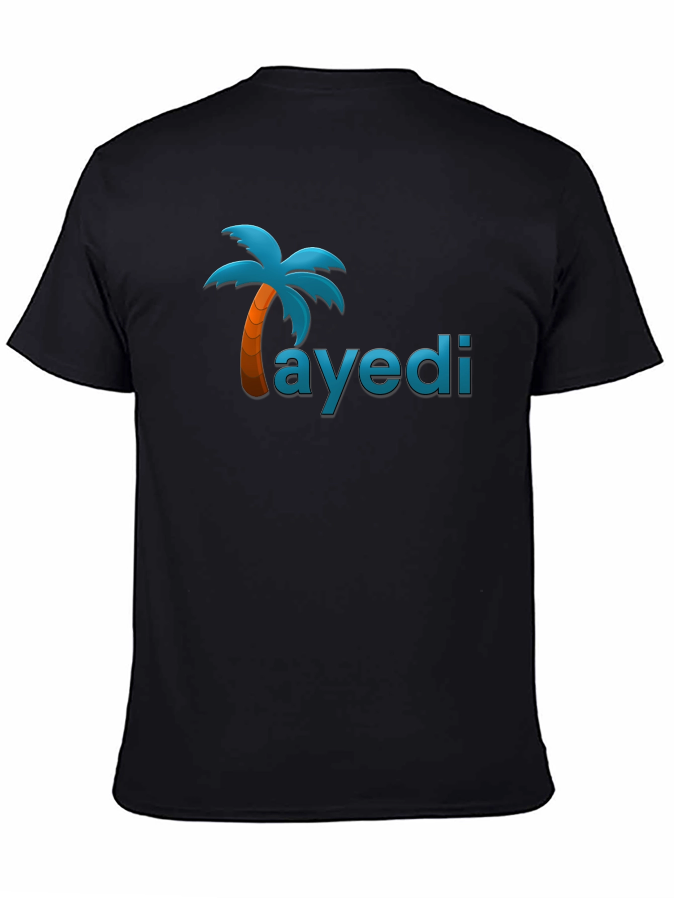 Tropical Island Style Black T-Shirt