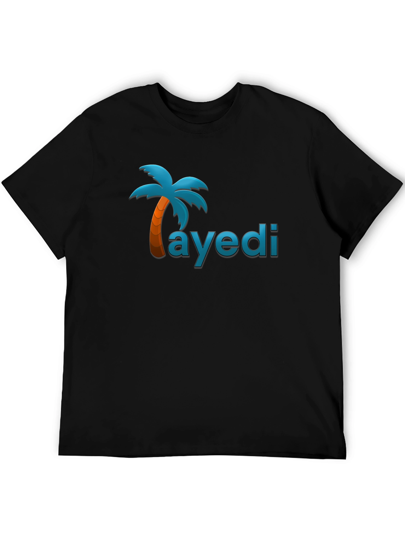 Tropical Island Style Black T-Shirt