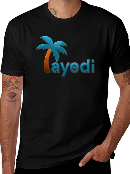 Tropical Island Style Black T-Shirt