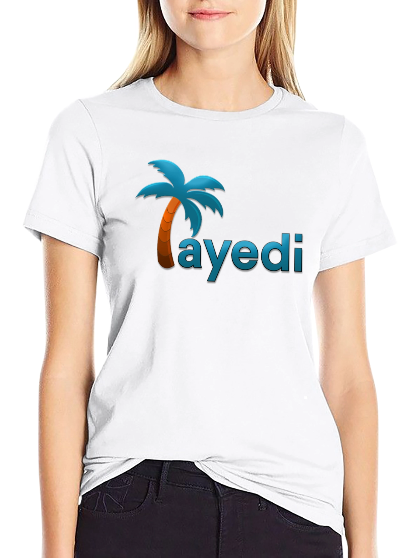 Tropical Island Style Black T-Shirt