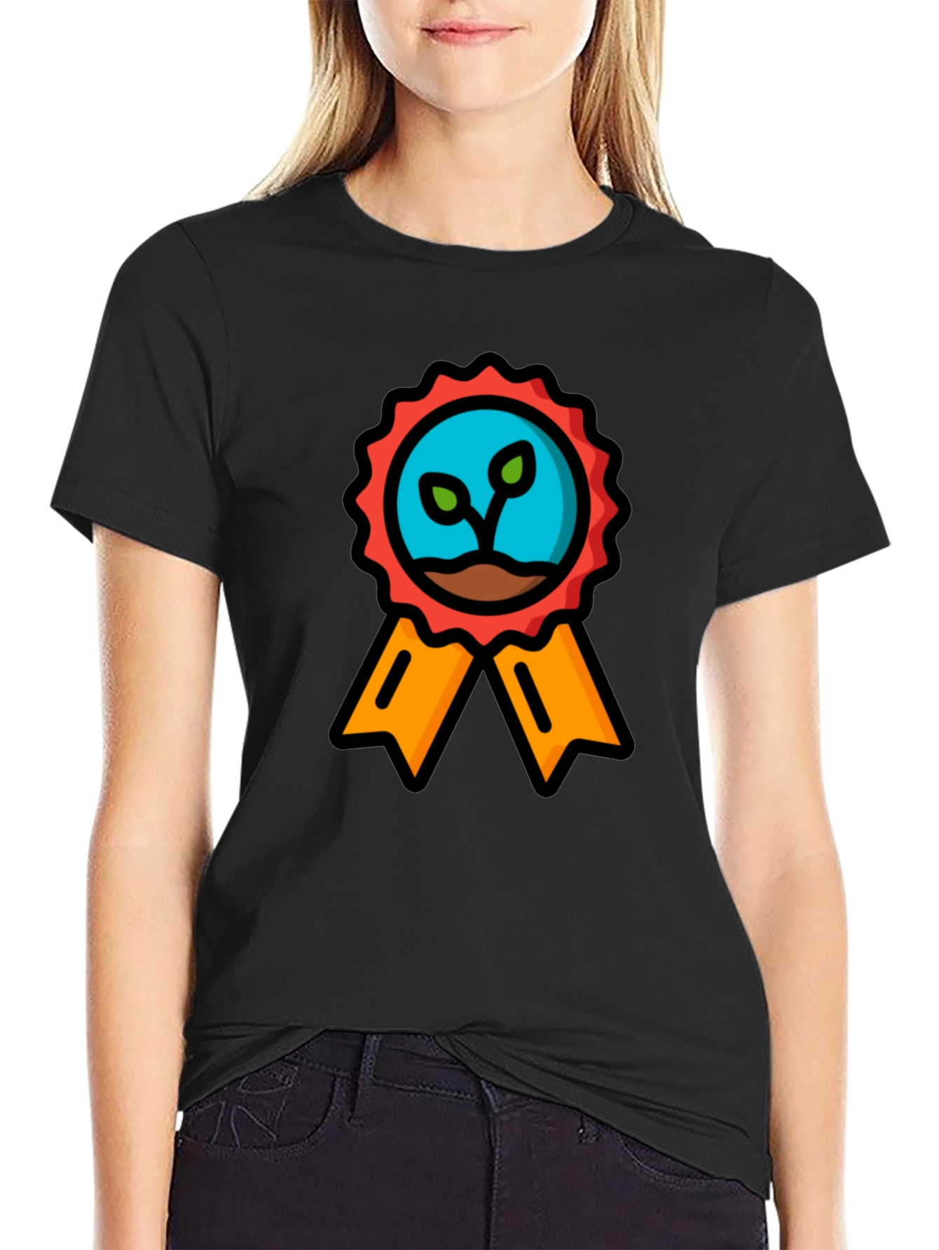 Eco-Friendly Sprout Award Black T-Shirt